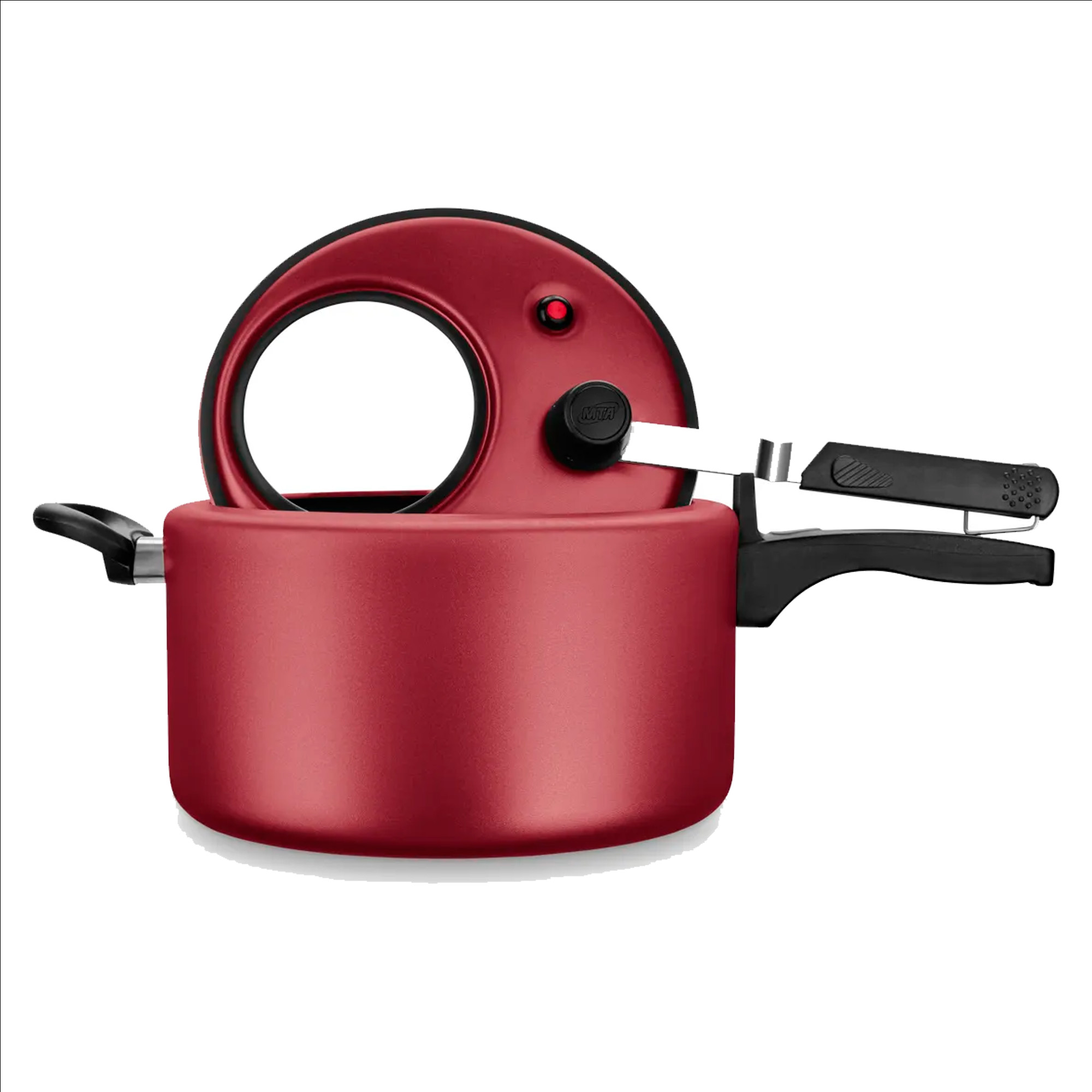 Panela de Pressão 6L Antiaderente com Visor Cereja MTA - 6034