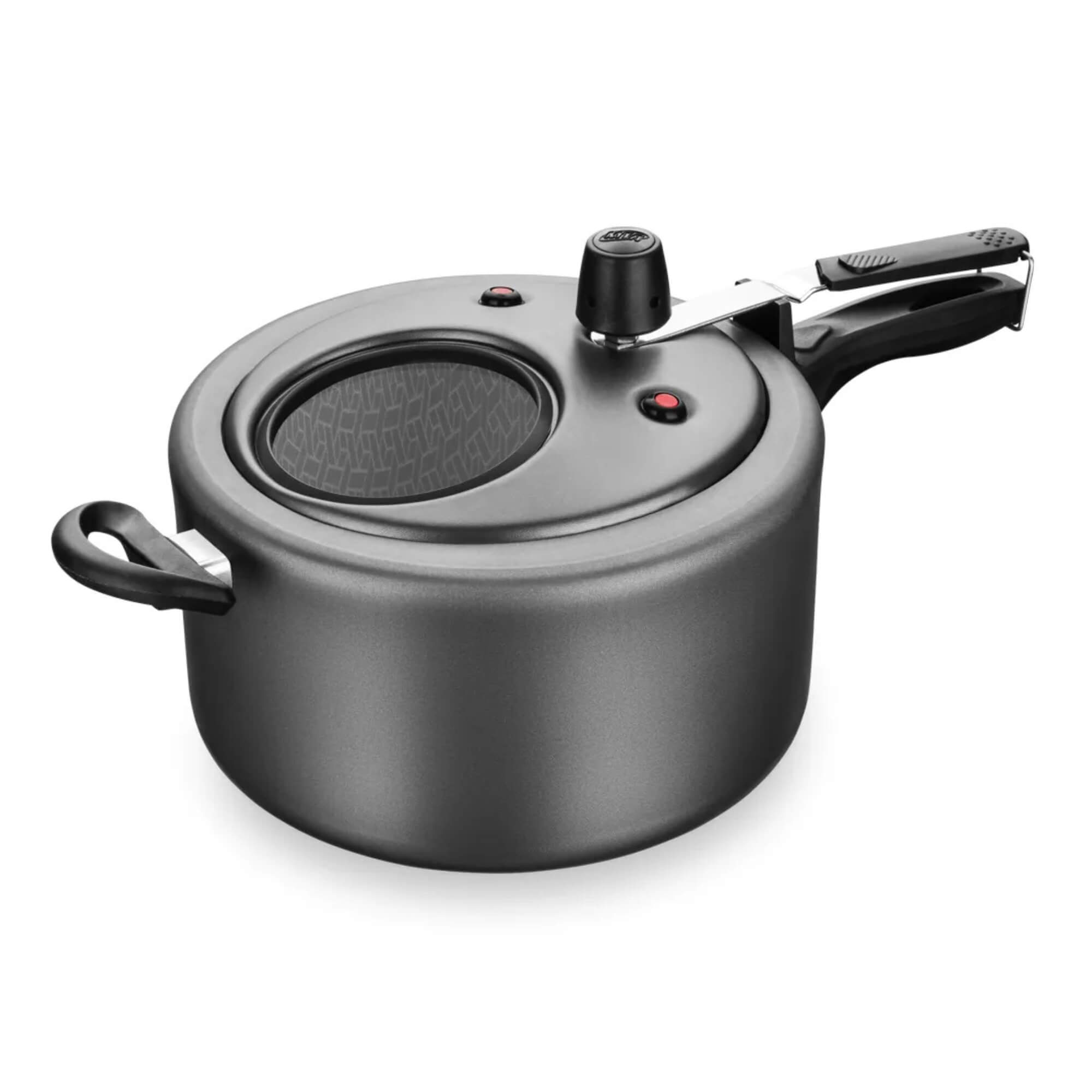 Panela de Pressão 6L Antiaderente com Visor Grafite MTA - 6031
