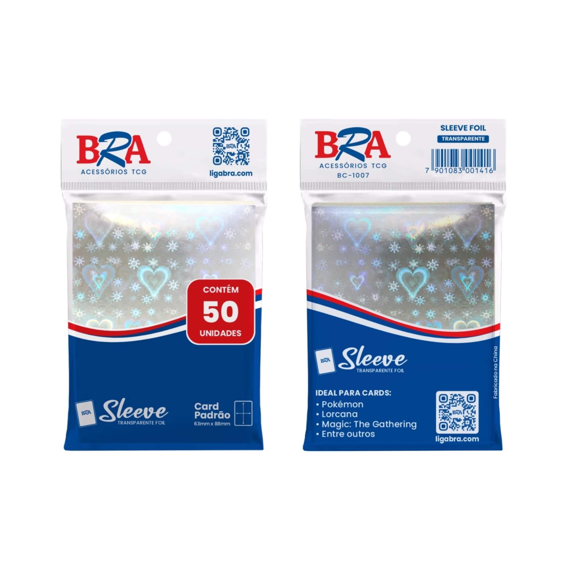 Sleeve Foil 05 Modelos Transparente (5 Packs c/ 50 unidades cada) BRA - BC-1007
