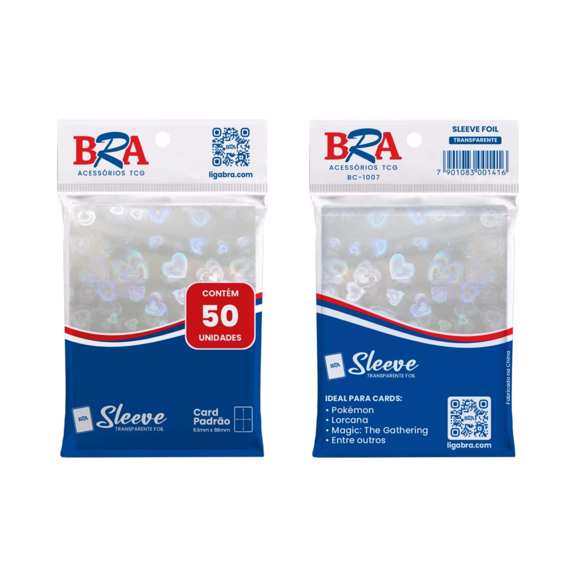 Sleeve Foil 05 Modelos Transparente (5 Packs c/ 50 unidades cada) BRA - BC-1007