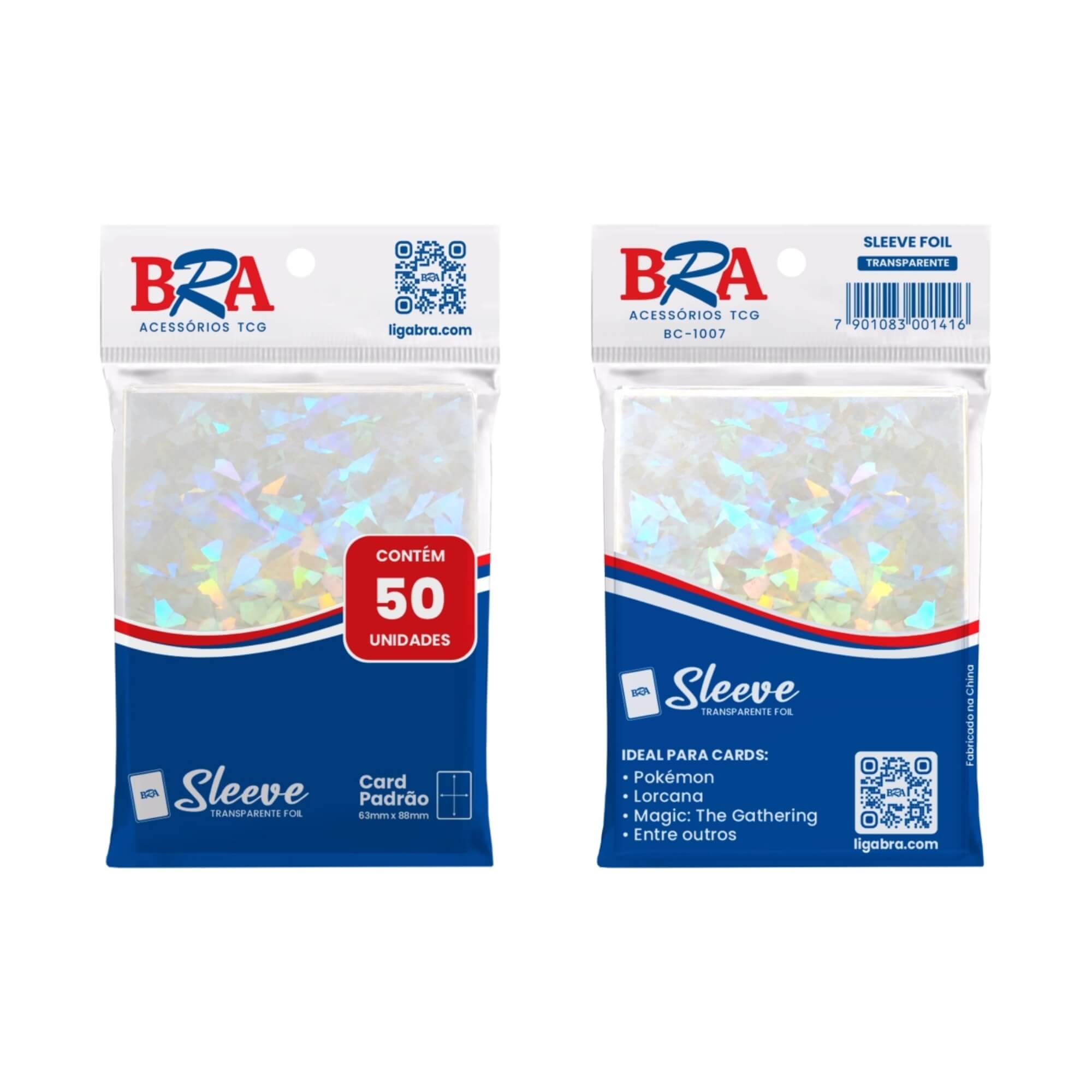 Sleeve Foil 05 Modelos Transparente (5 Packs c/ 50 unidades cada) BRA - BC-1007