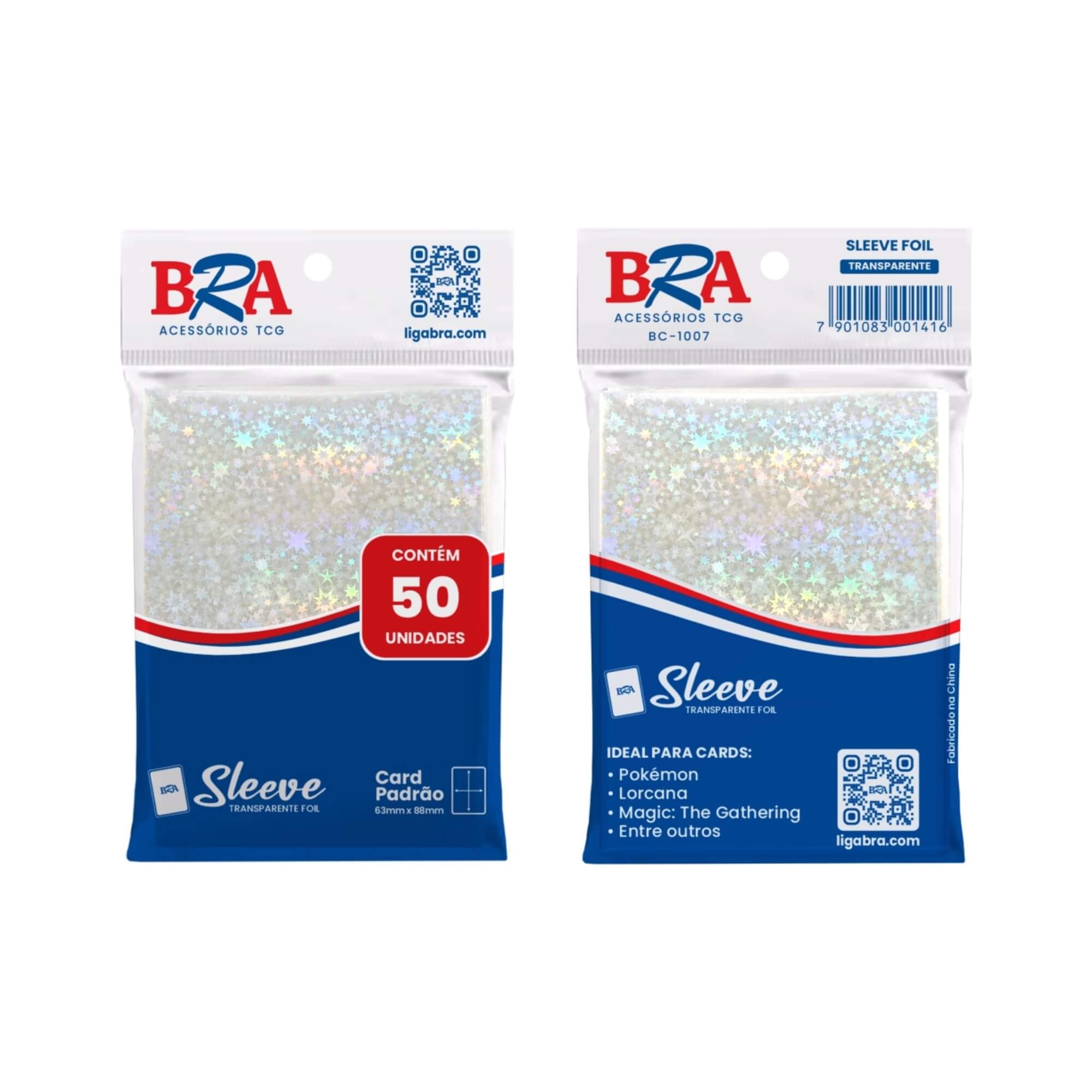 Sleeve Foil 05 Modelos Transparente (5 Packs c/ 50 unidades cada) BRA - BC-1007