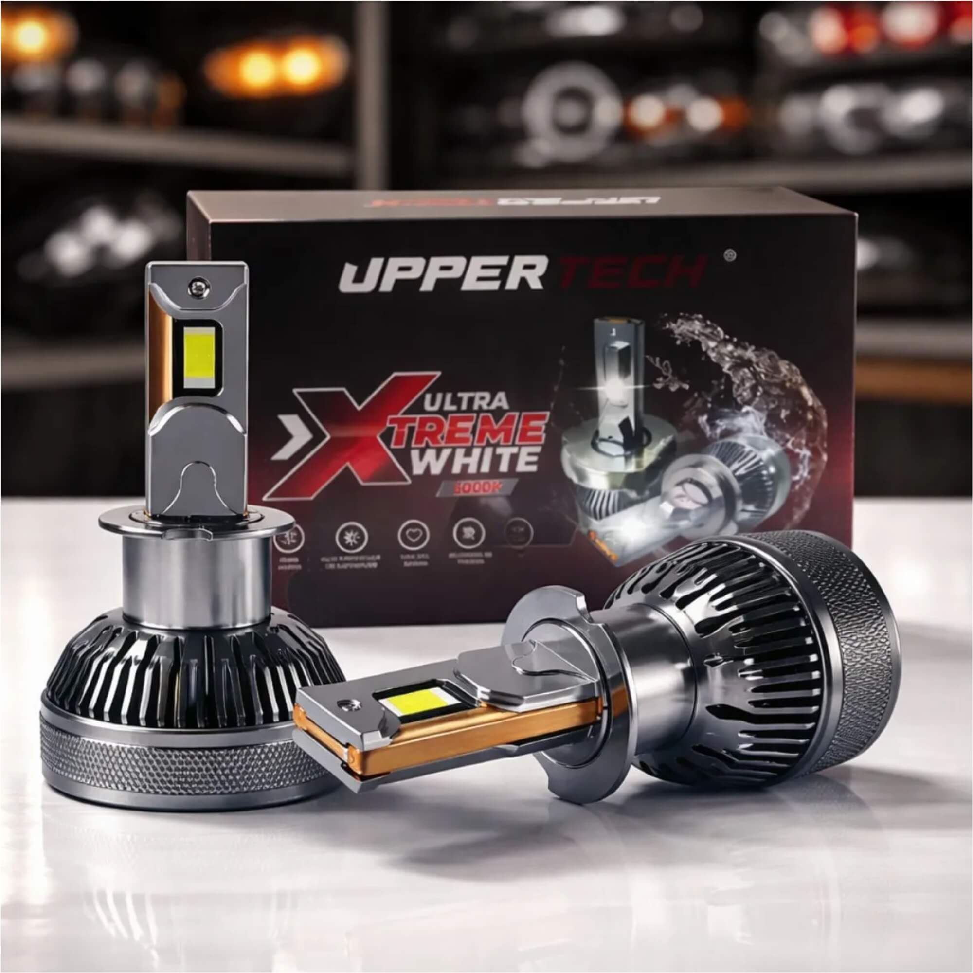 Kit Lâmpada Led Xtreme White HB3/HB4 12/24V 120W Uppertech - 5964