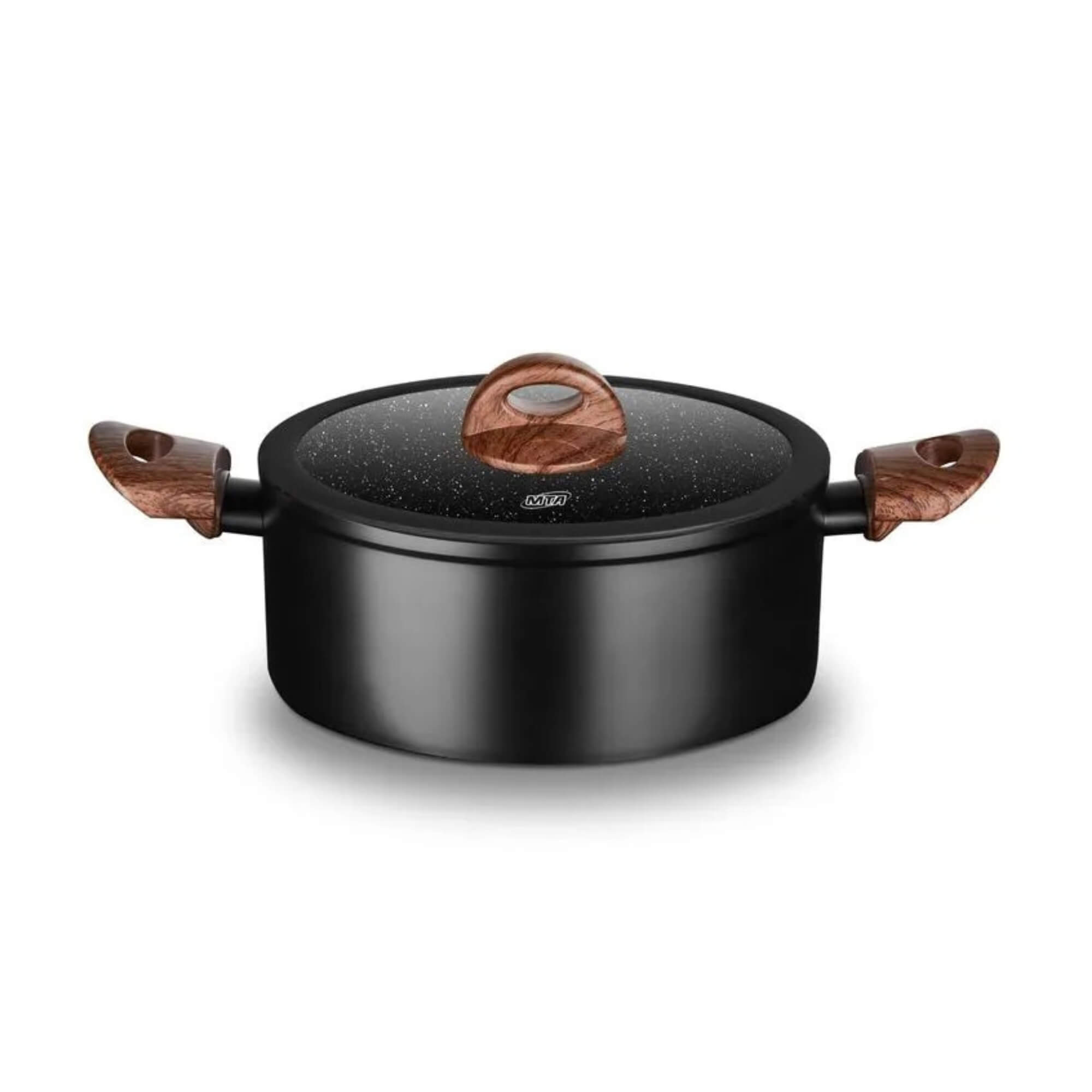 Jogo de Panelas Eclipse Ceramic Flon 6 Peças cor Preto MTA - 3628