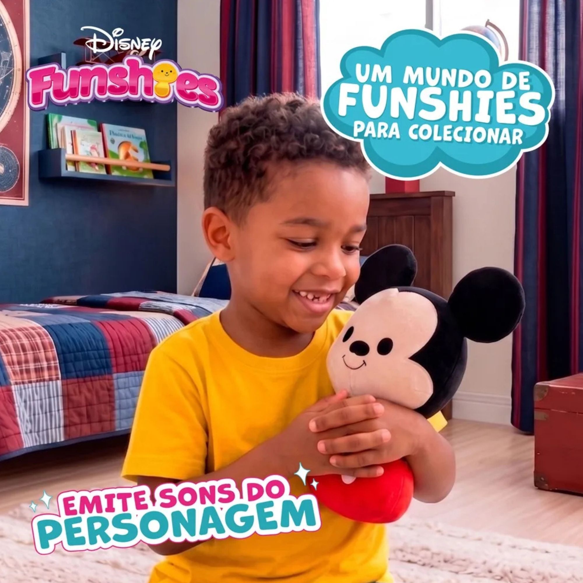 Pelúcia Fushies Disney Mickey Multikids - BR2685