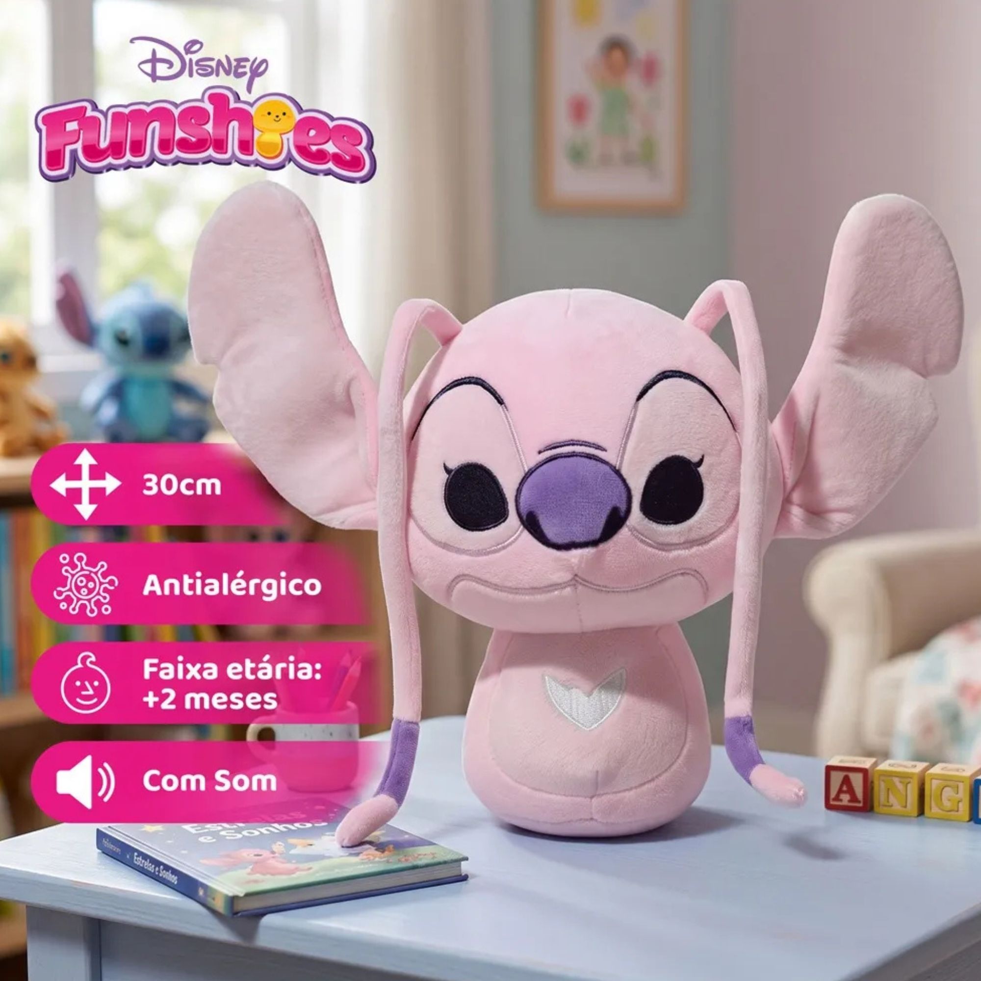 Pelúcia Funshies Disney Angel Multikids - BR2699