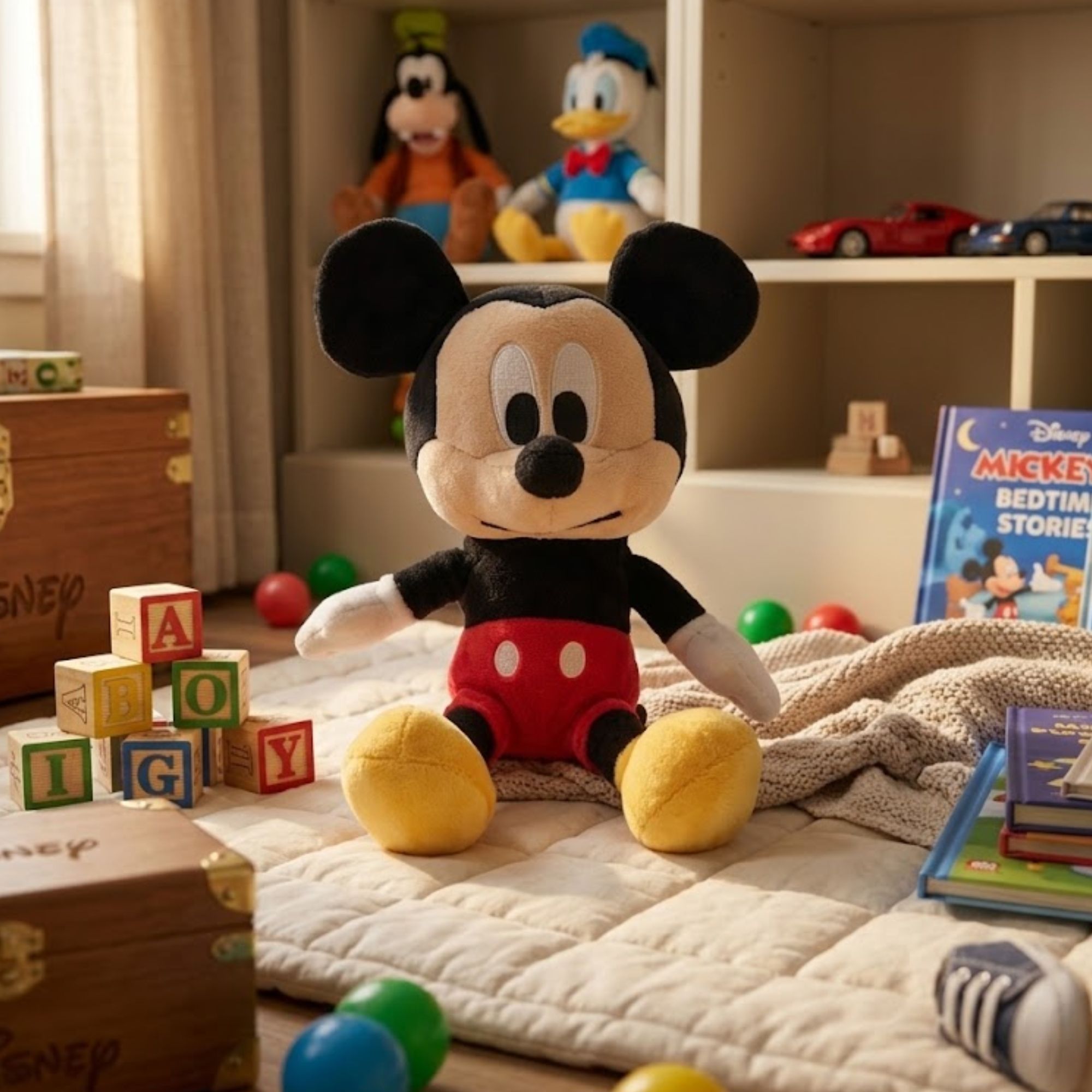 Pelúcia Disney Big Head Mickey c/ Luz e Som Multikids - BR2646