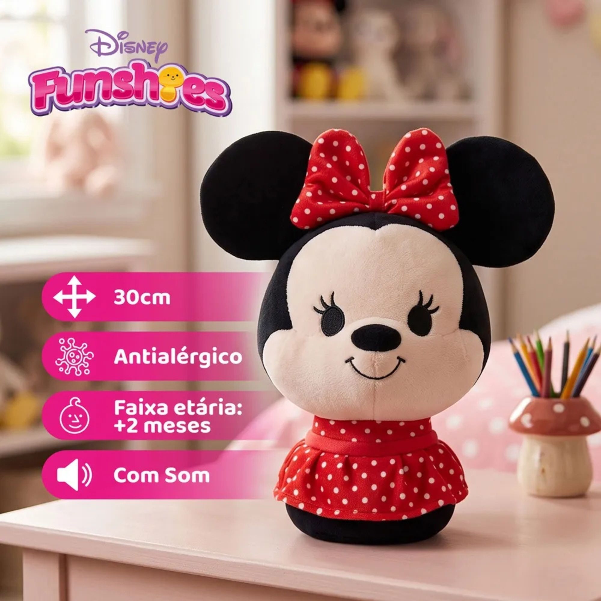 Pelúcia Funshies Disney Minnie Multikids - BR2686