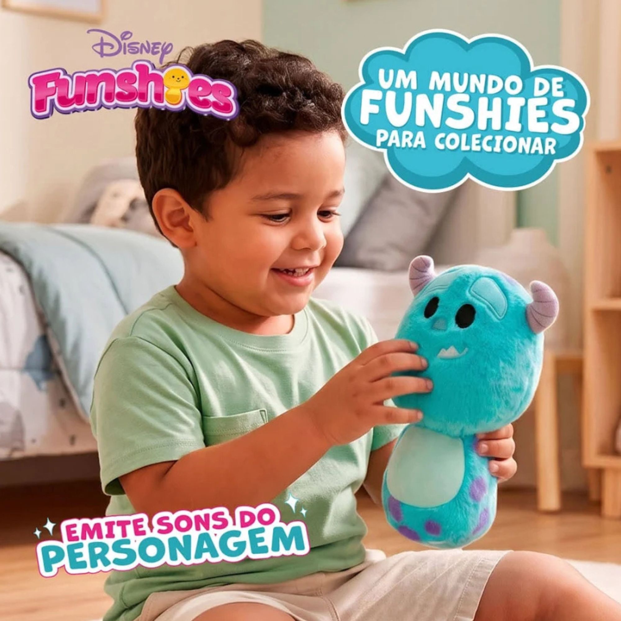 Pelúcia Funshies Disney Sulley Monstros S.A. Multikids - BR2764