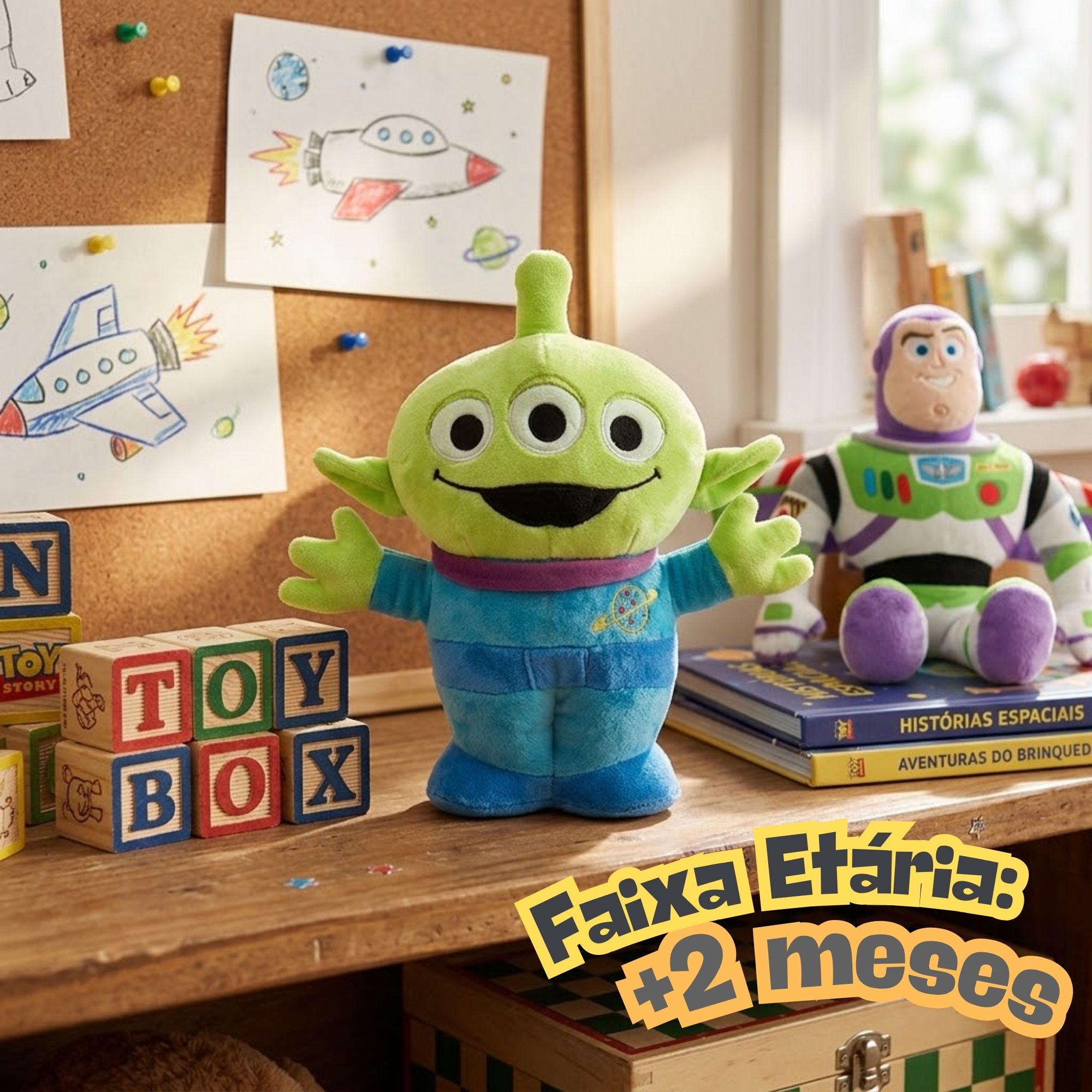 Pelúcia Disney 30cm Toy Story Alien Multikids - BR2658