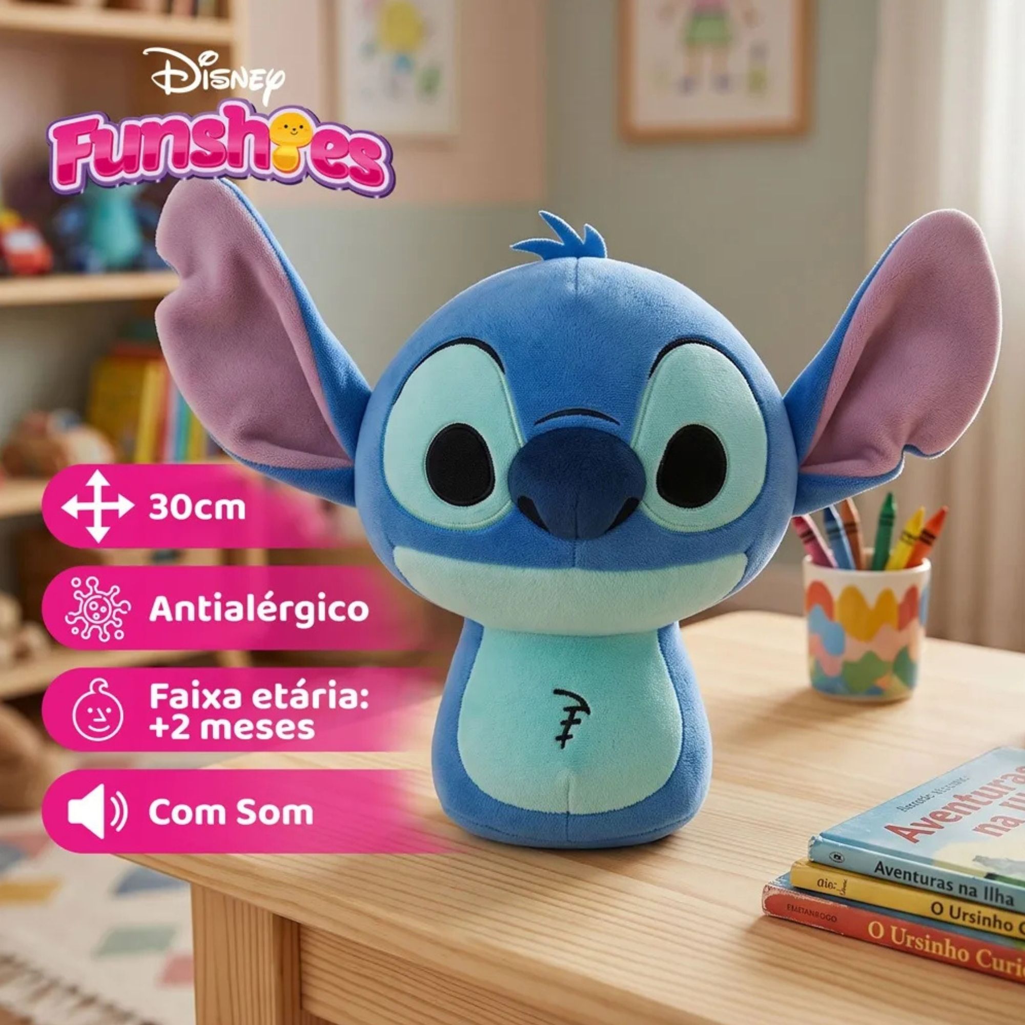 Pelúcia Funshies Disney Stitch Multikids - BR2690