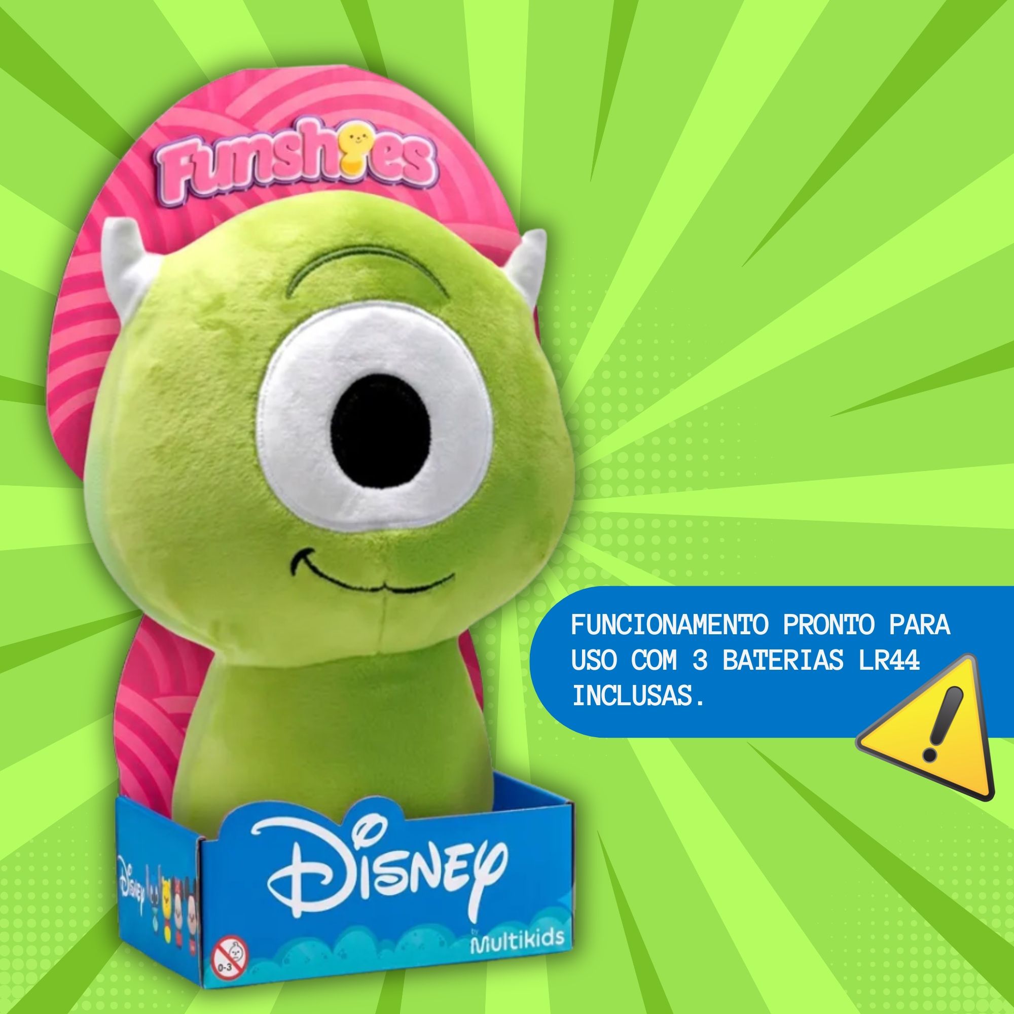 Pelúcia Funshies Disney Mike Wazowski Monstros S.A Multikids - BR2721