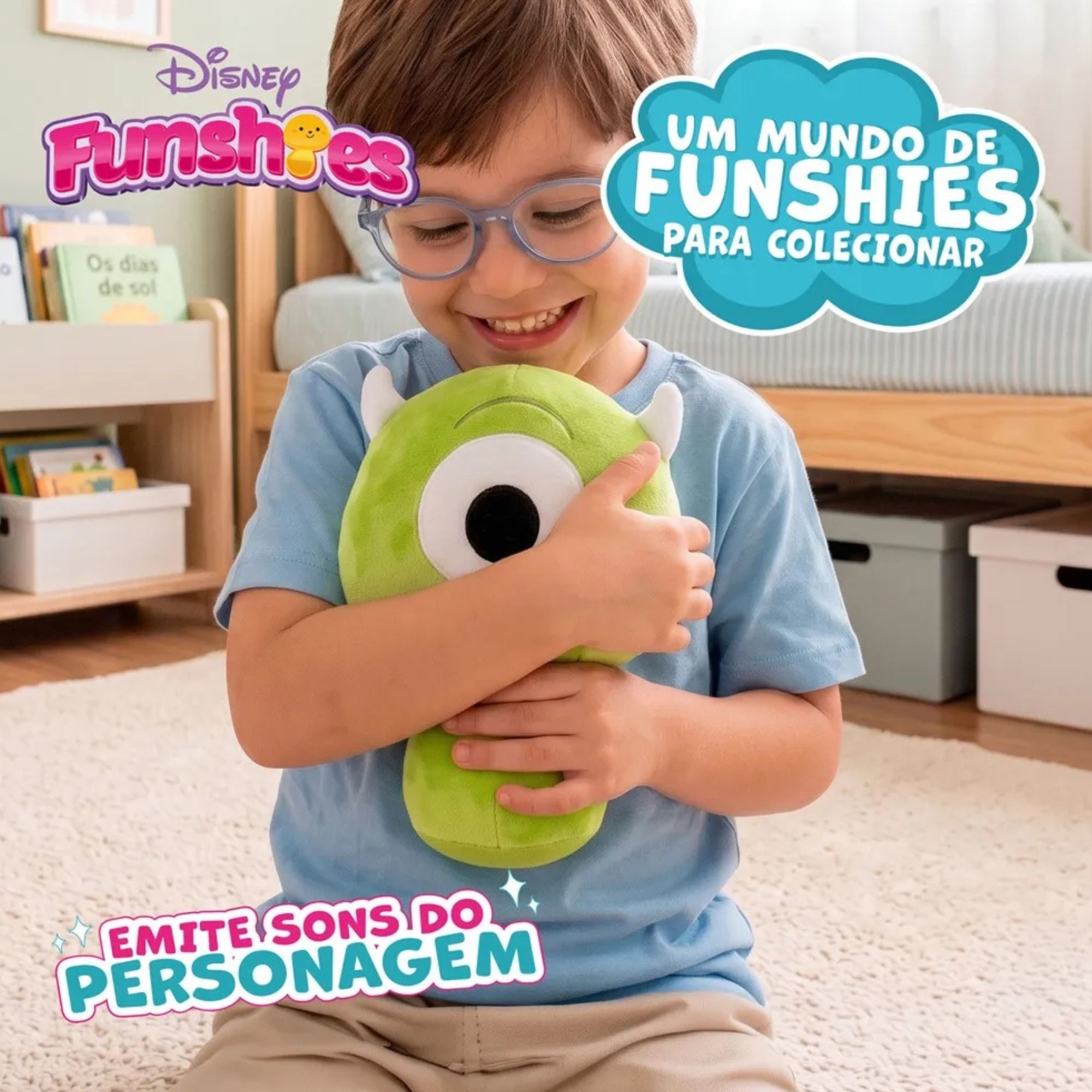 Pelúcia Funshies Disney Mike Wazowski Monstros S.A Multikids - BR2721
