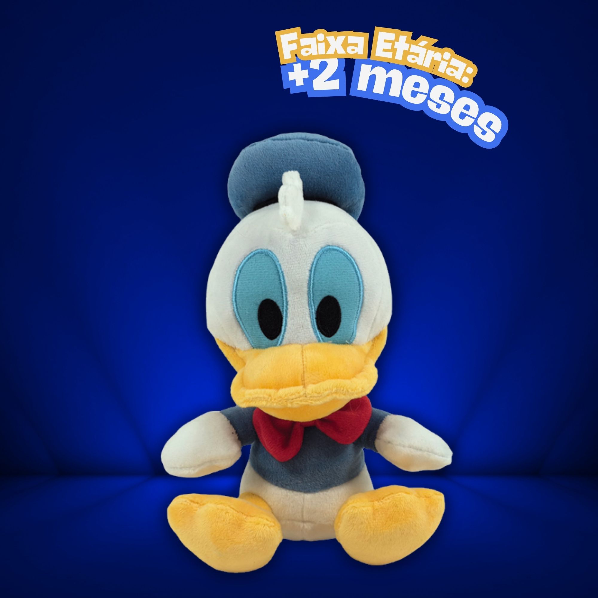Pelúcia Disney Big Head Pato Donald c/ Luz e Som Multikids - BR2662