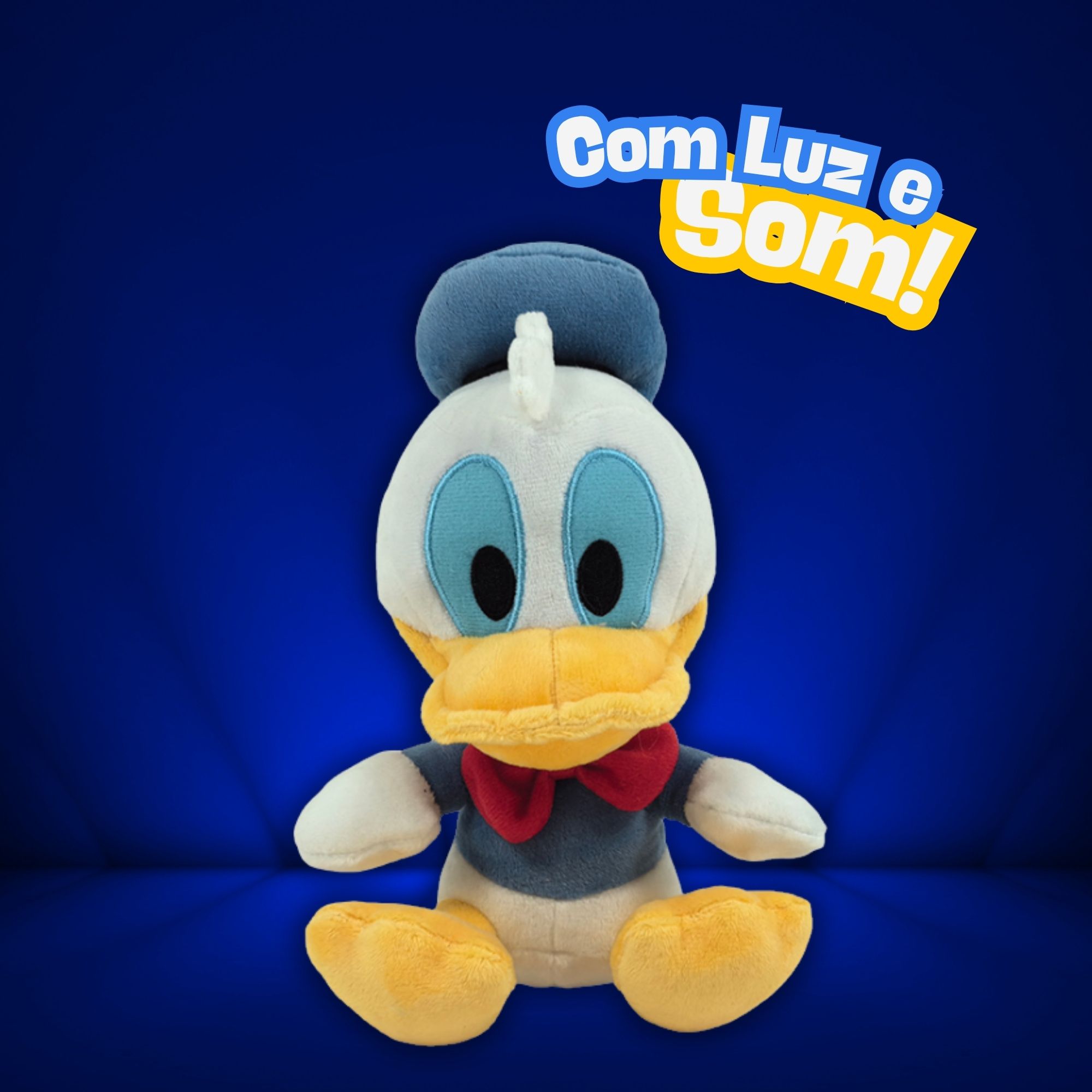 Pelúcia Disney Big Head Pato Donald c/ Luz e Som Multikids - BR2662