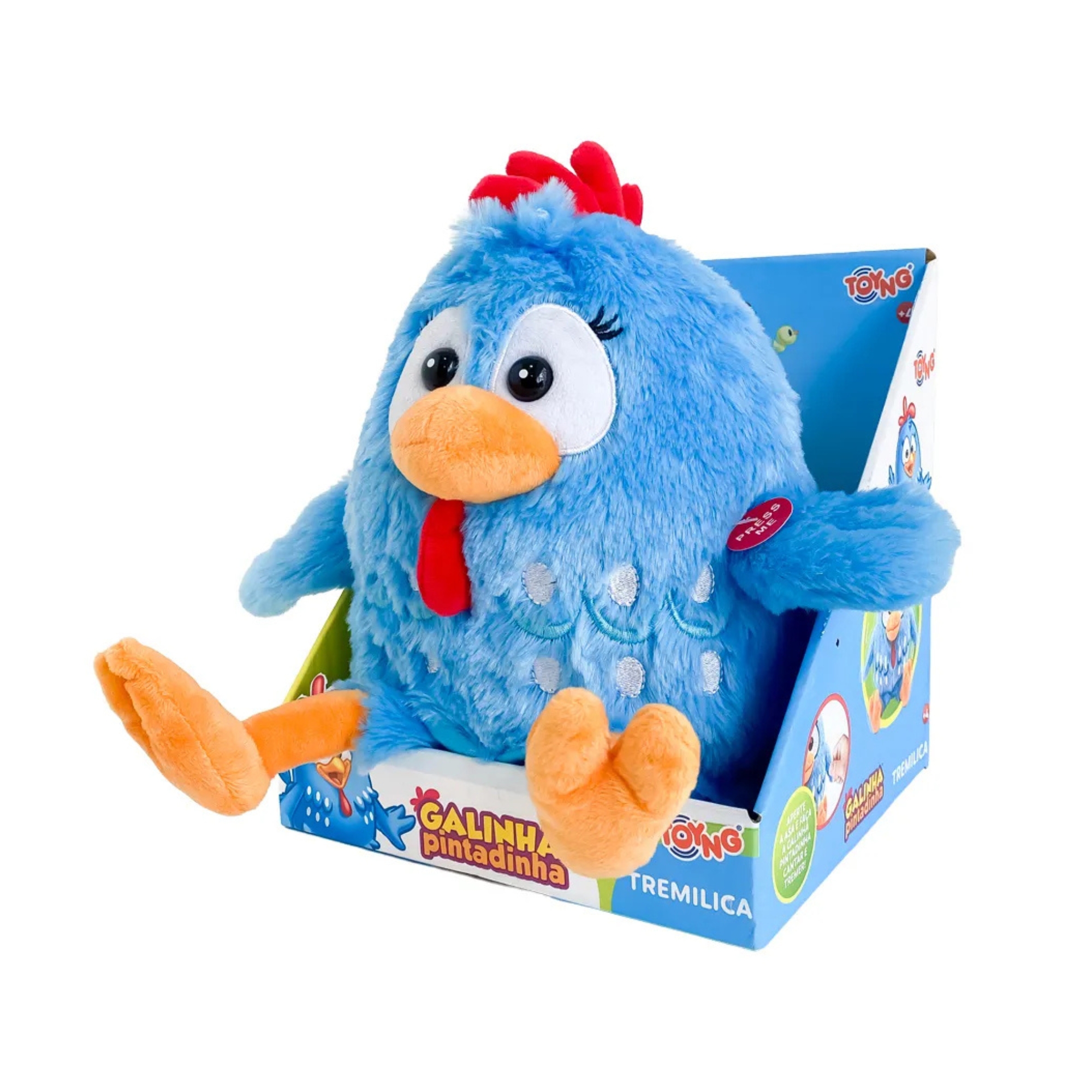 Pelúcia Interativa Tremilica com Som Galinha Pintadinha 20cm Toyng - 065504