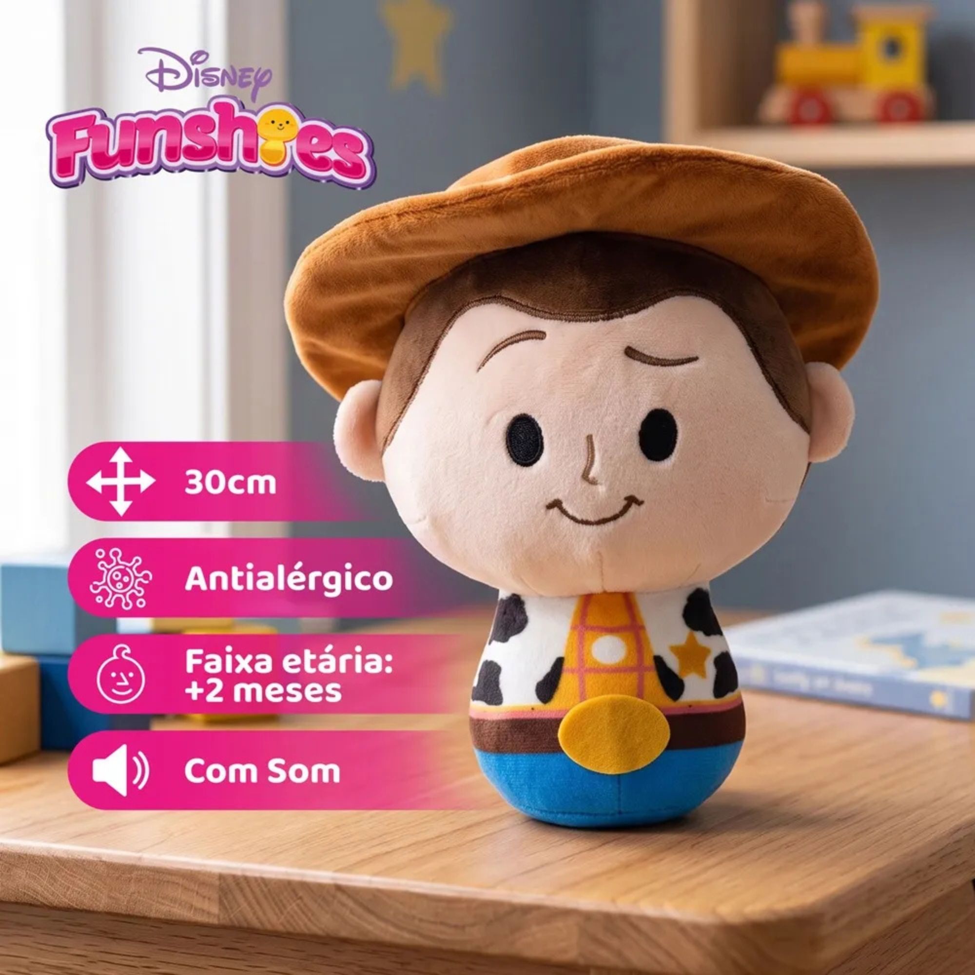 Pelúcia Fushies Disney Woody Multikids - BR2688