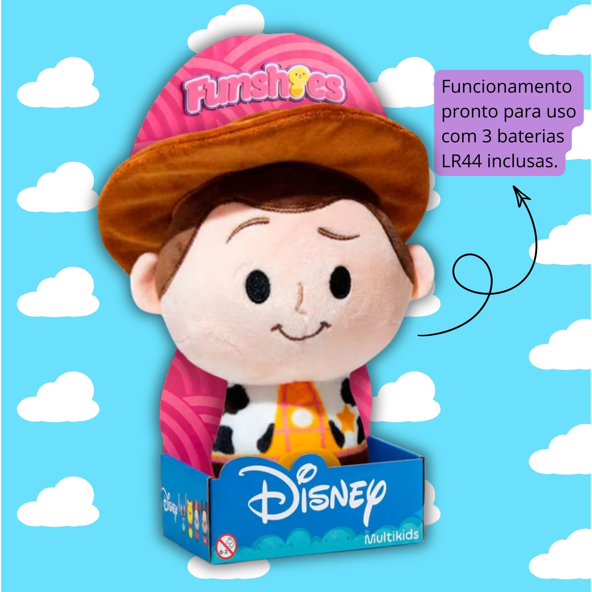 Pelúcia Fushies Disney Woody Multikids - BR2688
