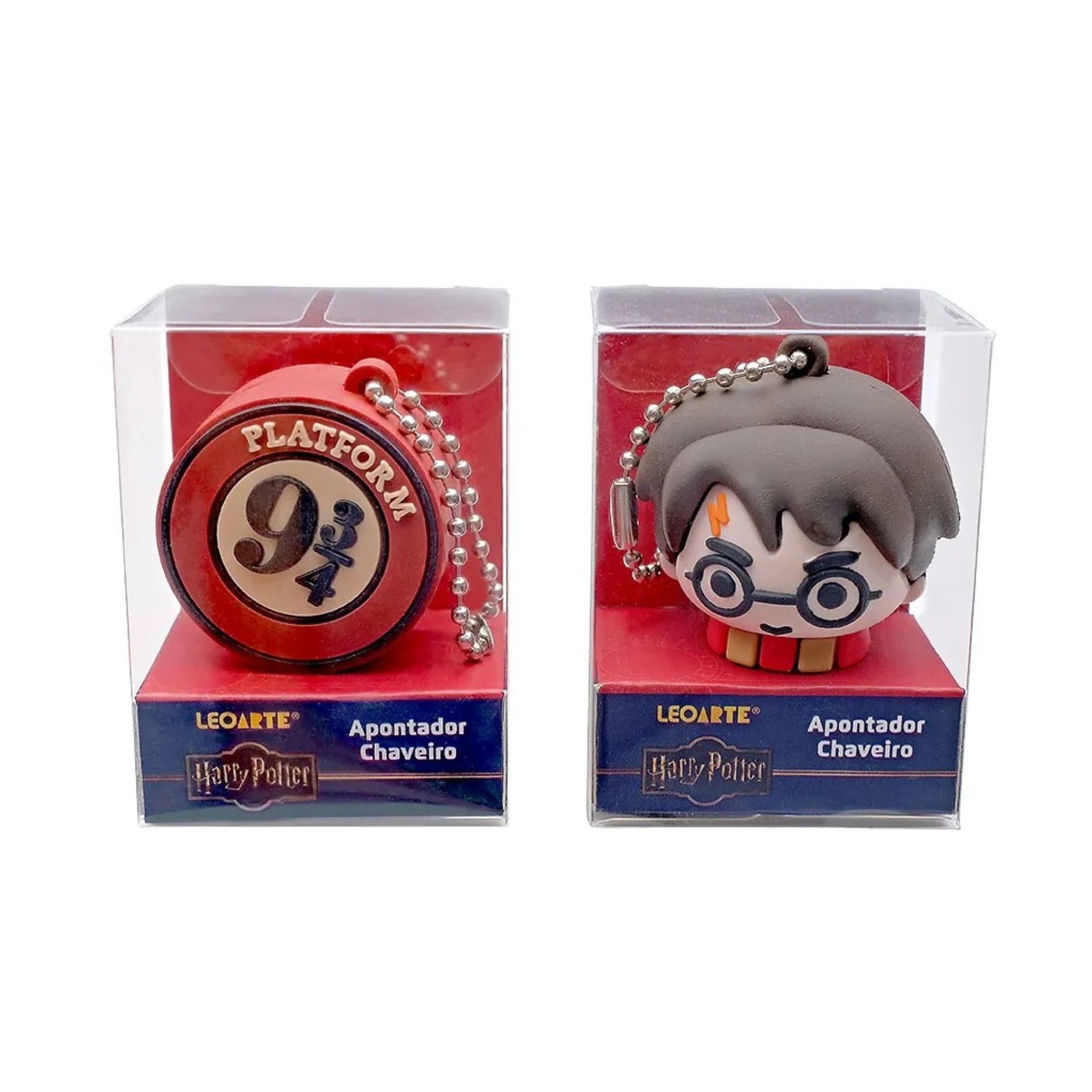 Apontador Chaveiro Formato 3D Harry Potter Sortido (Display c/ 16 und) LeoArte Leonora - 10717