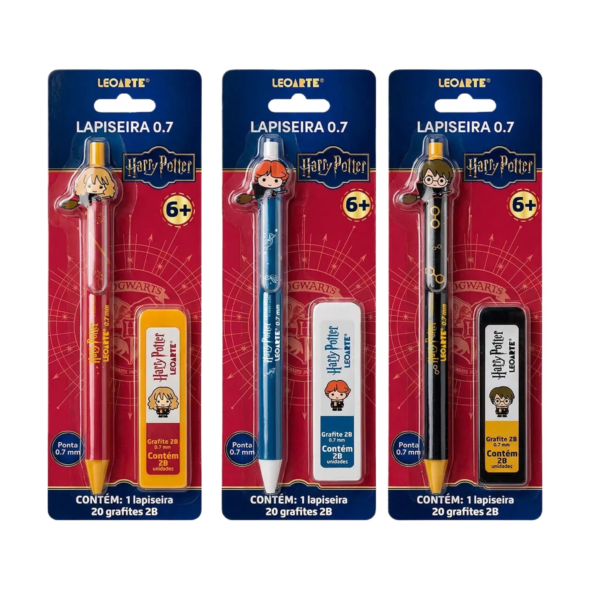 Lapiseira Harry Potter 0.7 com Refil (Display c/ 18 unidades) Leoarte Leonora - 10721