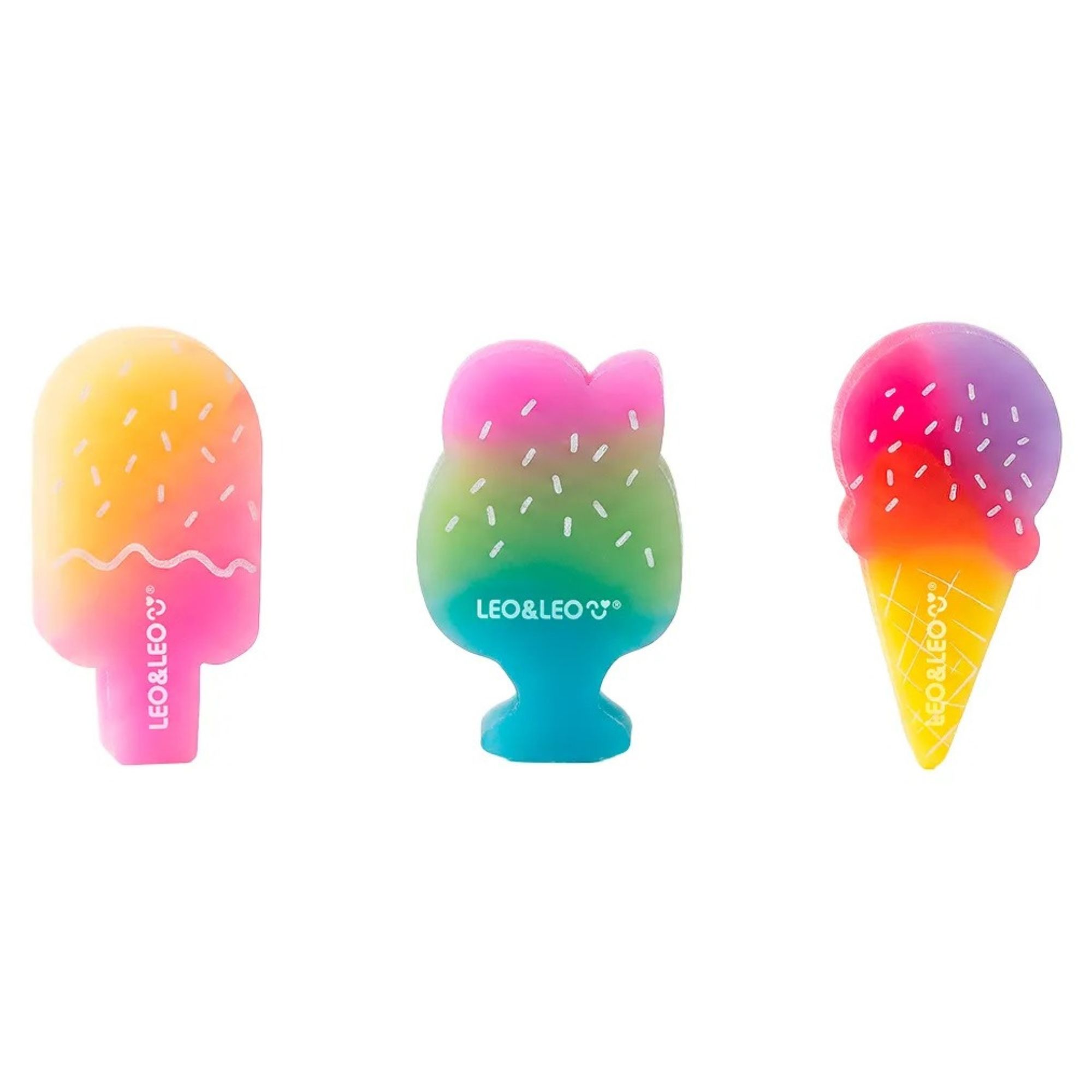 Pote com 12 Borrachas Food Trends Jelly Transparente Leo&Leo Leonora - 10734
