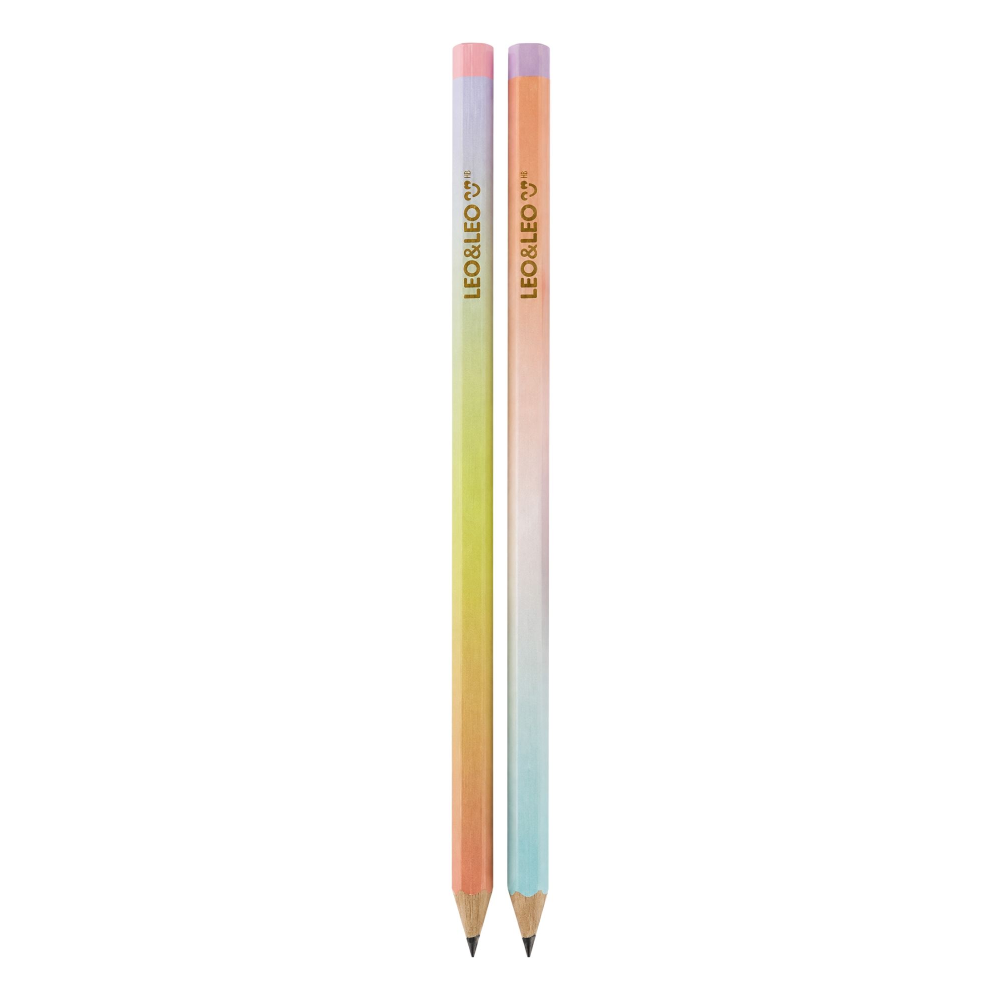 Kit Lápis Hb Pastel Trends 2 Lápis Apontador e Borracha Leo&Leo Leonora - 10784
