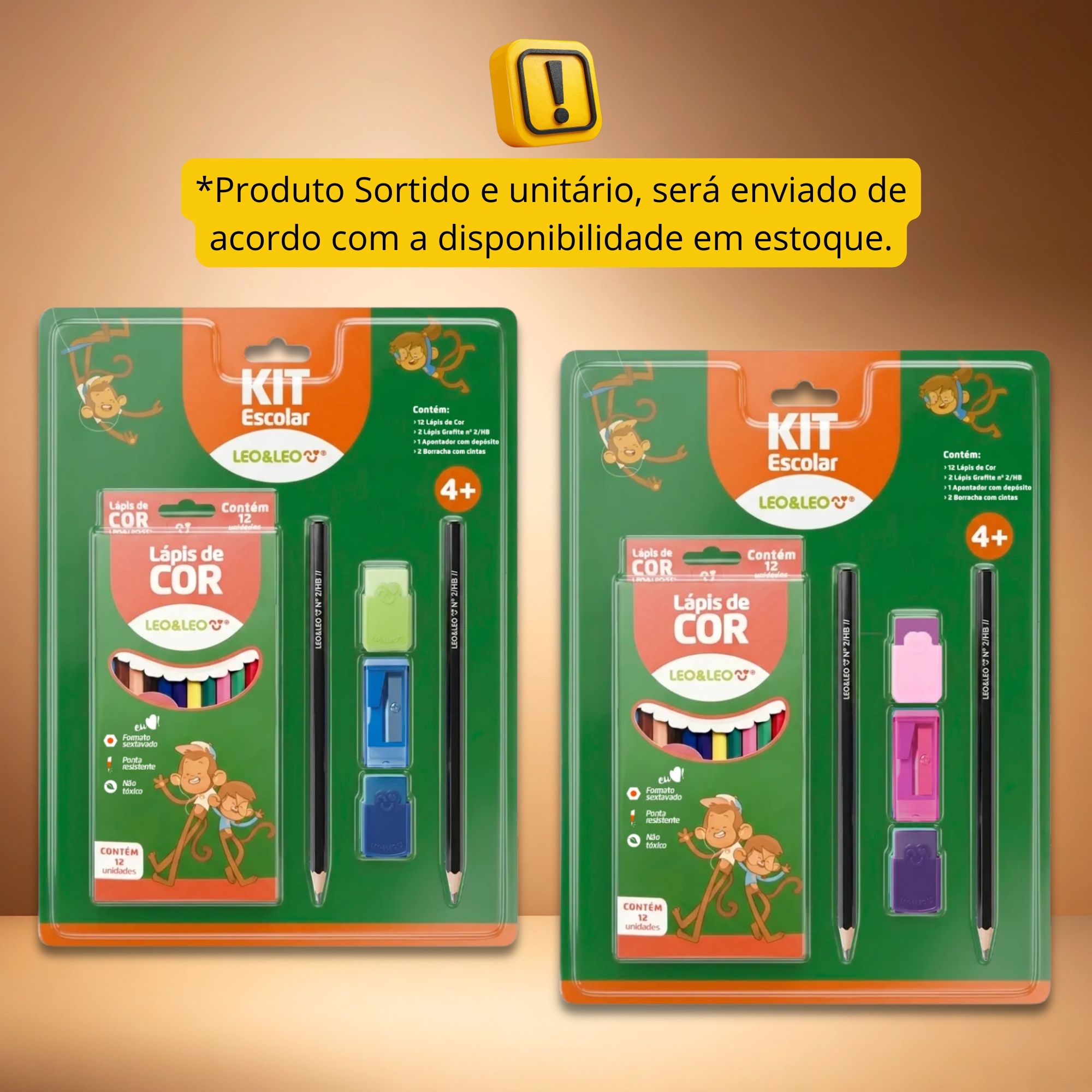Kit Escolar 17 itens (Sortido e Unitário) Leo&Leo Leonora - 10840