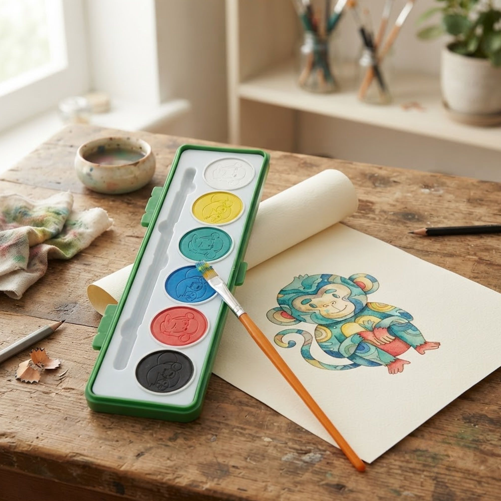 Estojo Aquarela 6 Cores com Pincel Leo&Leo Leonora - 10883