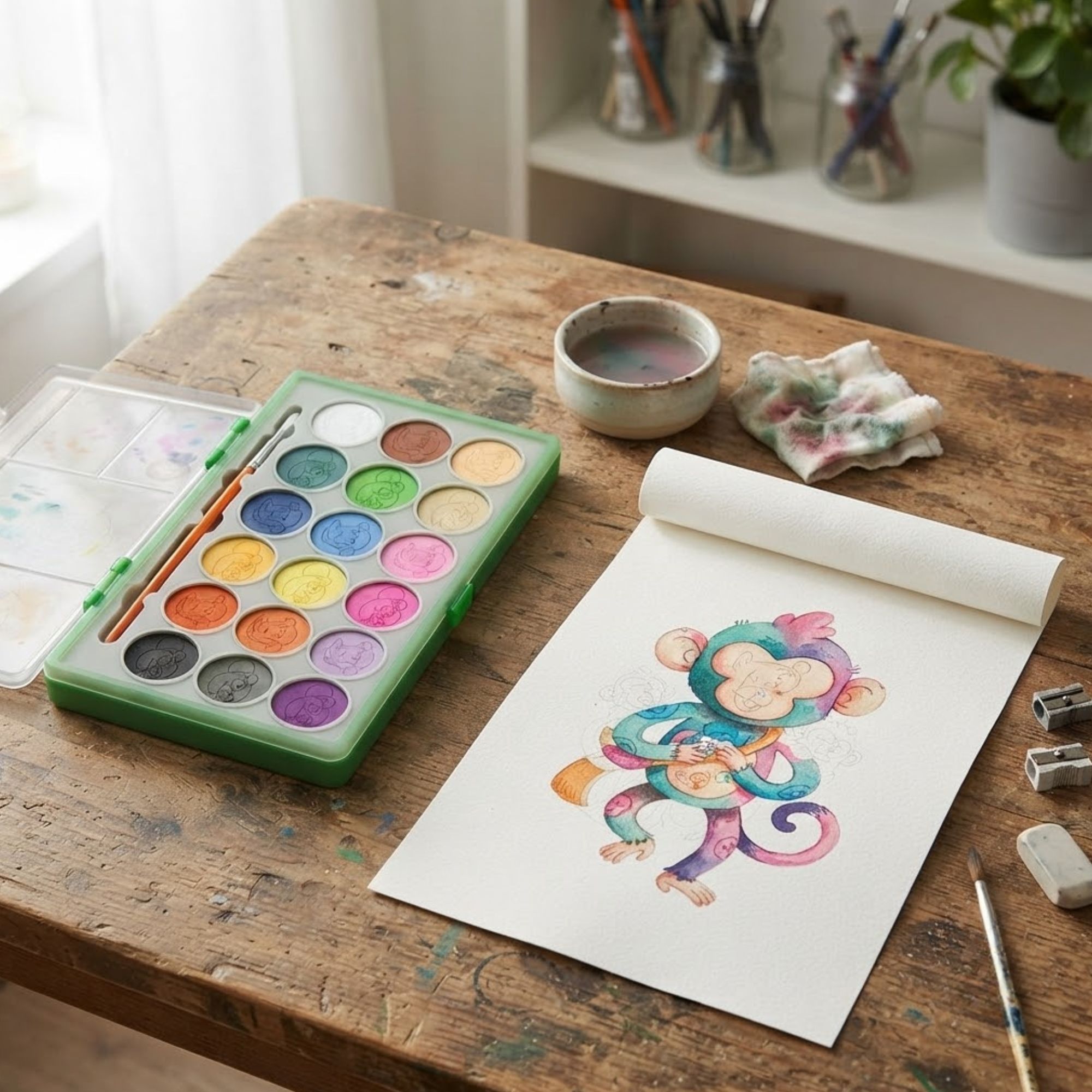 Aquarela 18 Cores com Pincel Leo&Leo Leonora - 10884