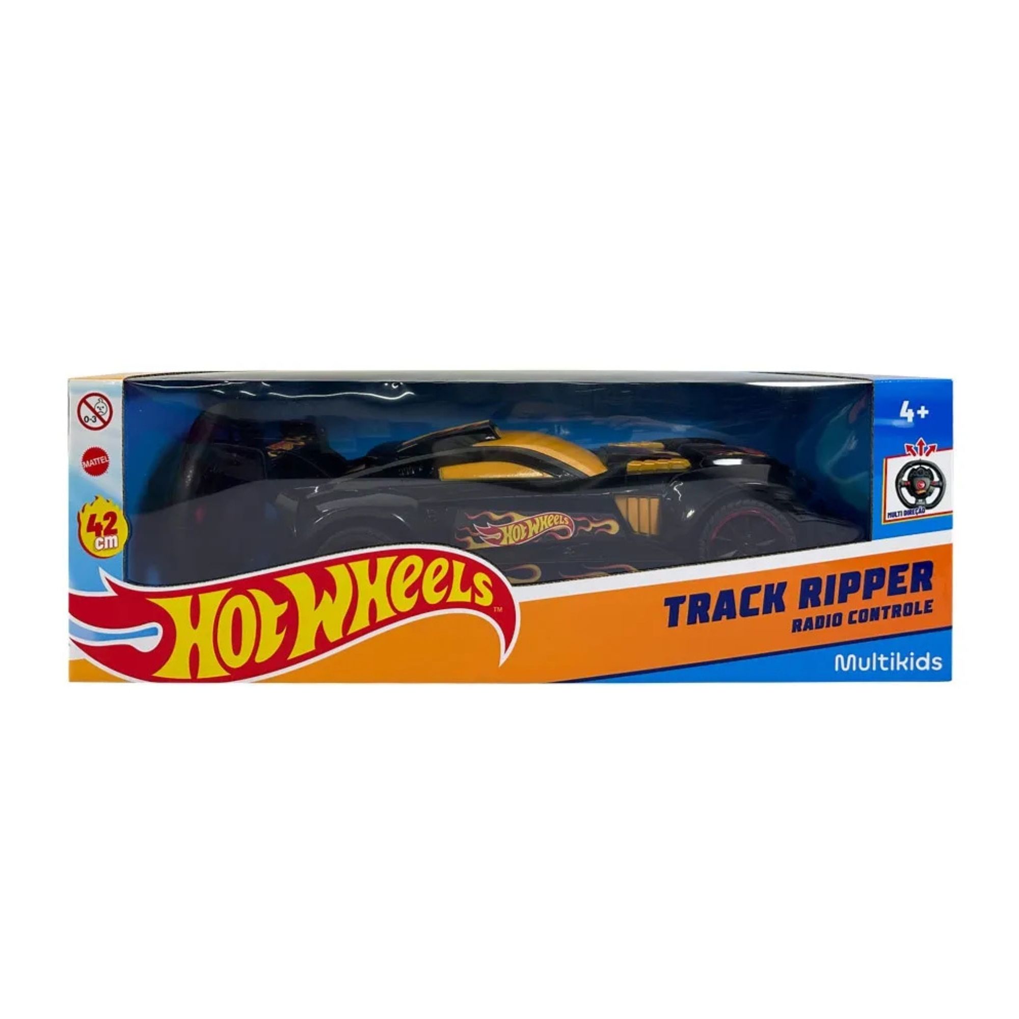 Carrinho de Controle Remoto Hot Wheels Track Ripper Preto Multikids - BR2578