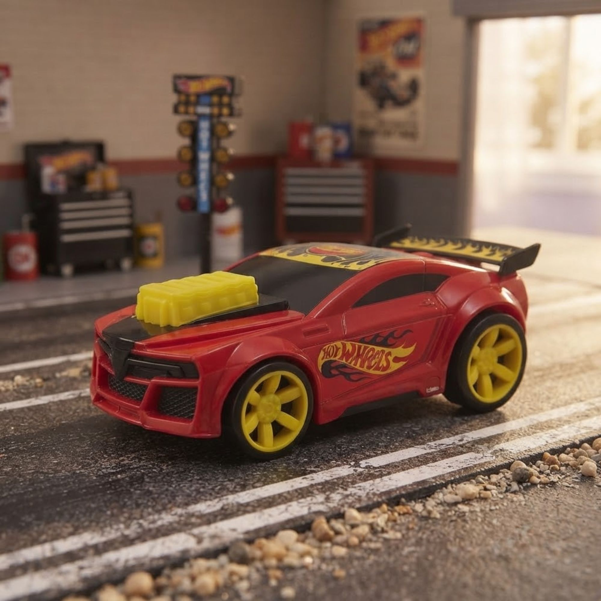 Carrinho Hot Wheels Fire Blink com Luz e Som Vermelho Multikids - BR2579