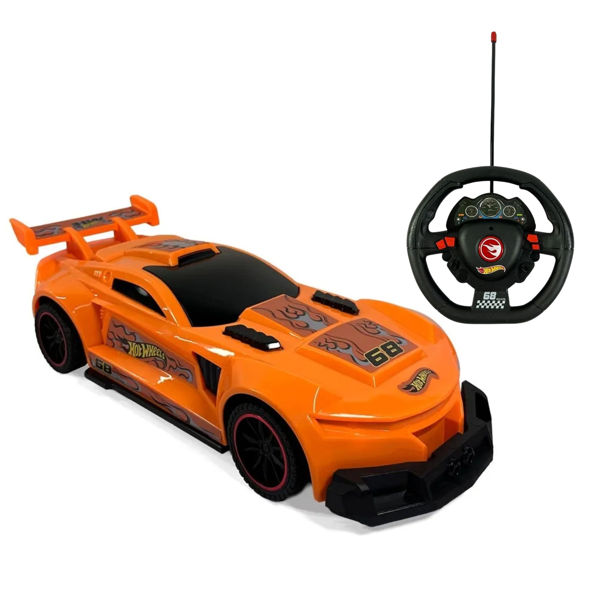 Brinquedo Carro de Controle Remoto Hot Wheels Track Ripper Laranja Multikids - BR2580