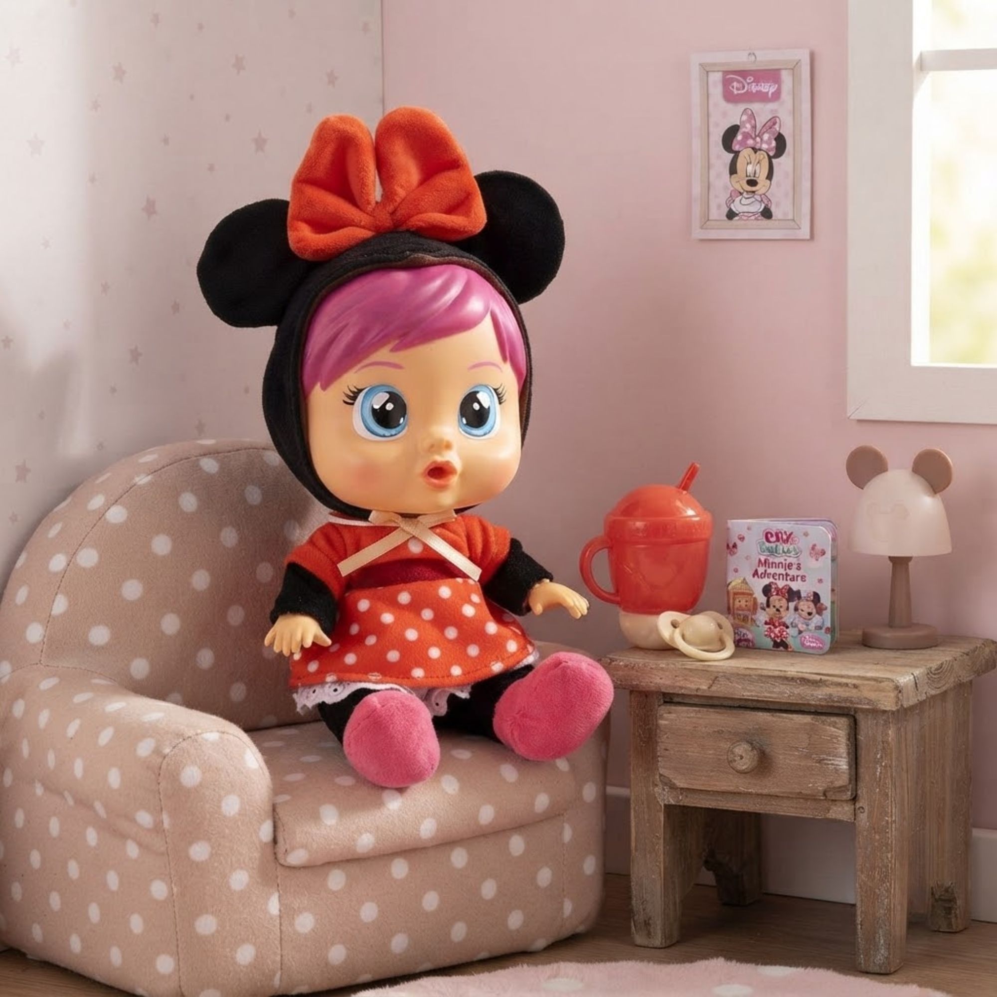 Boneca Cry Babies Loving Care Minnie Mouse Disney Multikids - BR2621