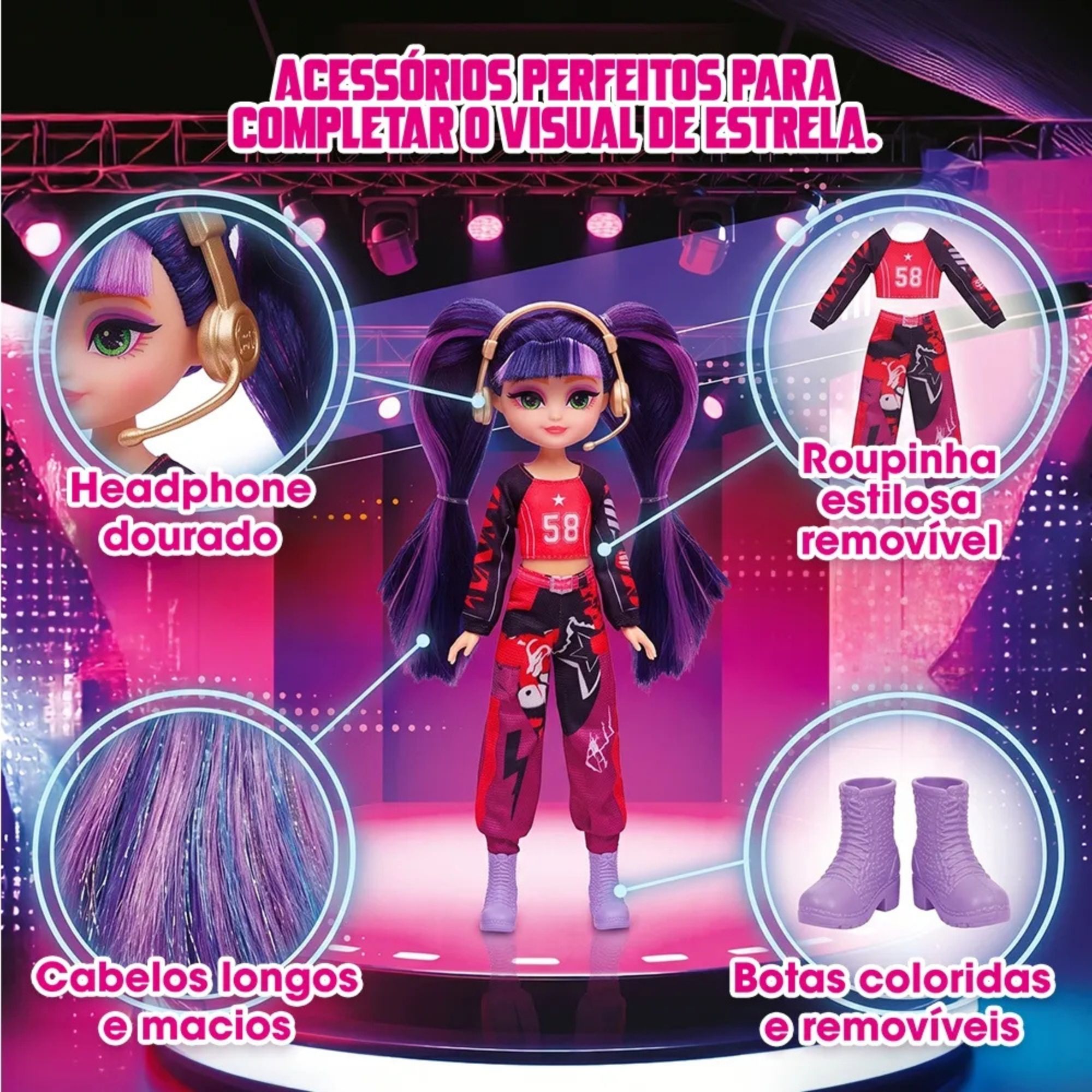 Boneca Fashion Doll K-Pop 24cm Colecionável - Sortida e Unitária Multikids - BR2772