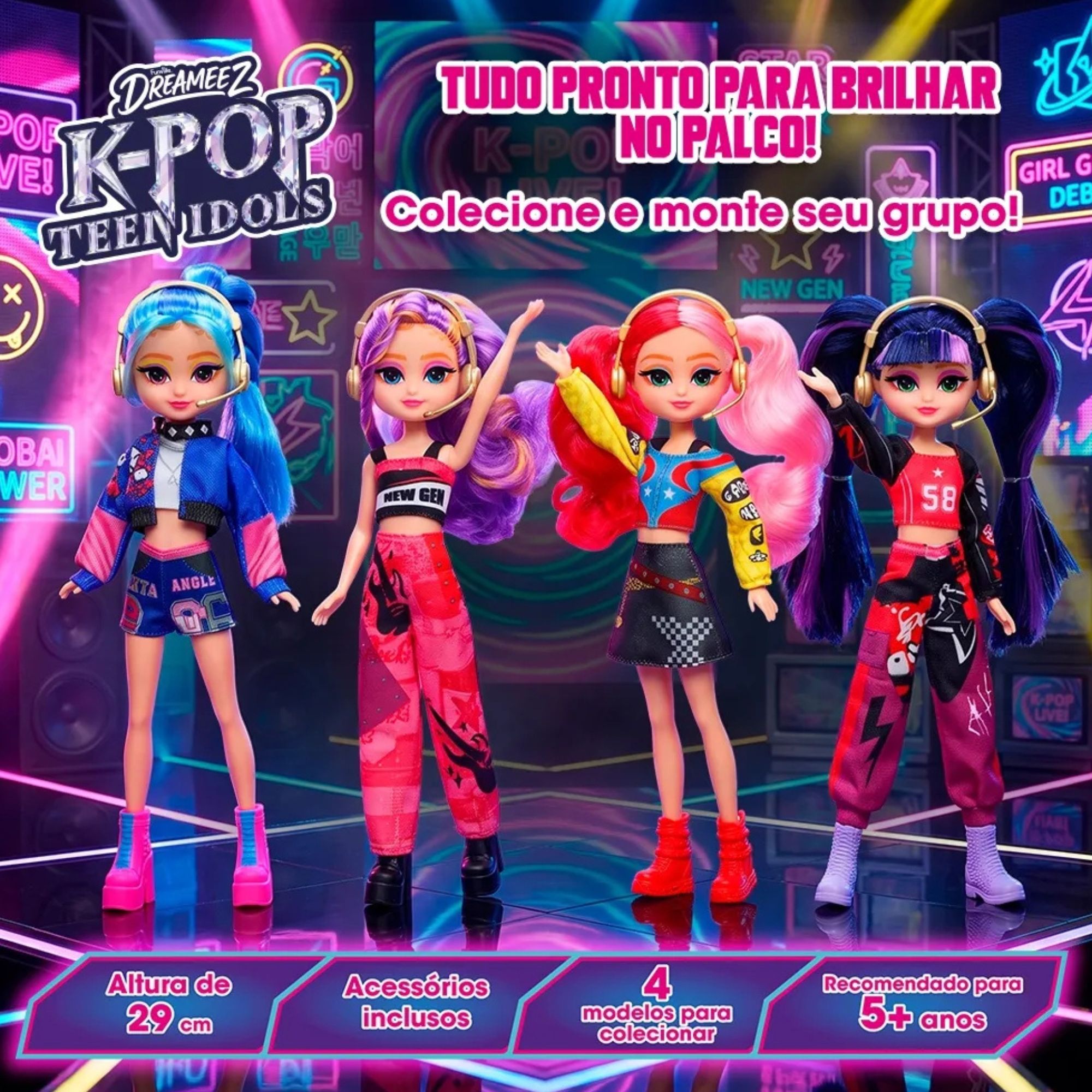 Boneca Fashion Doll K-Pop 24cm Colecionável - Sortida e Unitária Multikids - BR2772
