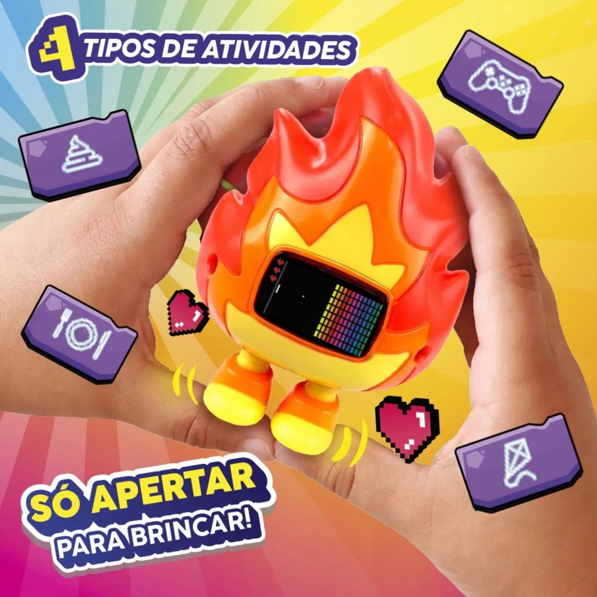 Beep Boop Tochi Bichinho Virtual Interativo (Foguinho) Multikids - BR2826