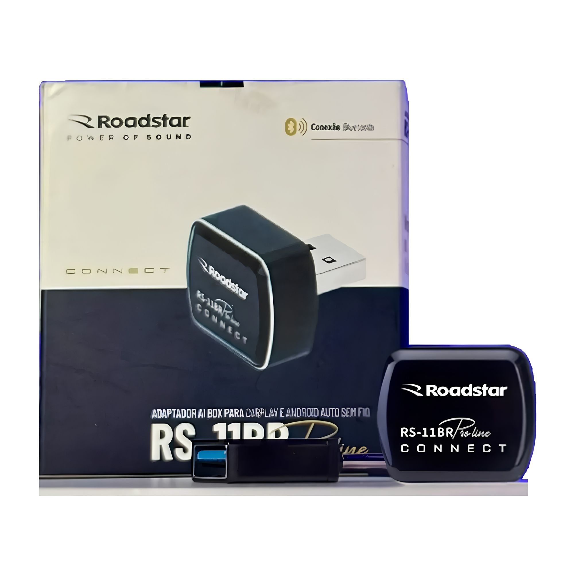 Adaptador Universal Carplay e Android Auto Sem Fio Roadstar - RS11BR MI