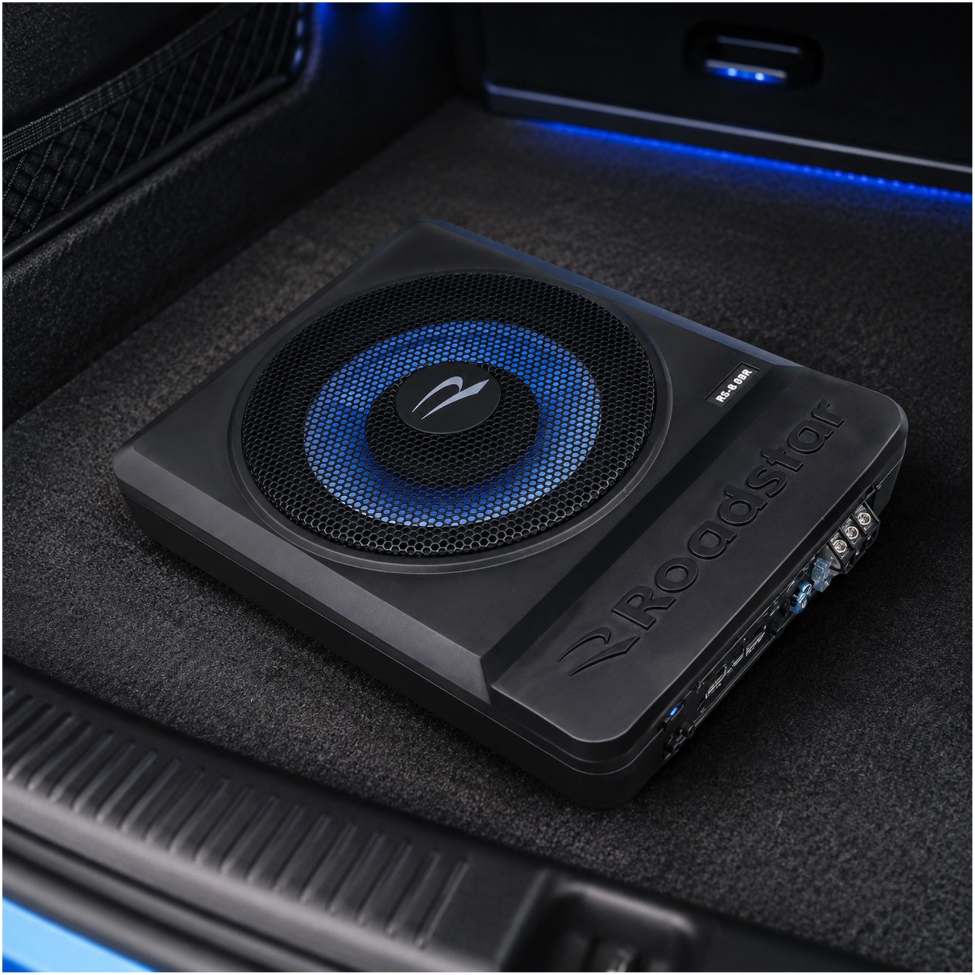 Caixa Slim Amplificada Subwoofer 8" 2Ohms 200W RMS Roadstar - RS8.0BR MI