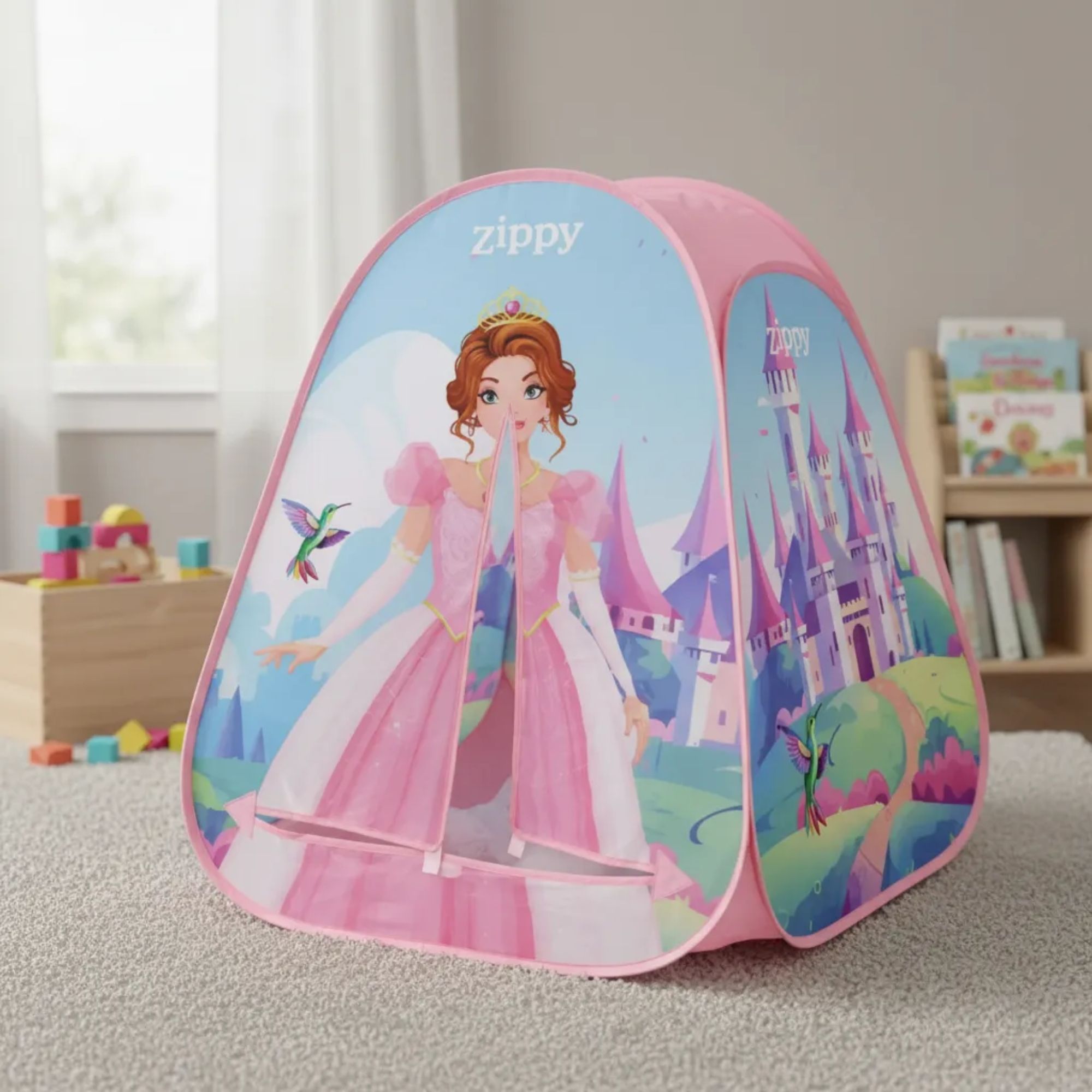 Barraca Toca Infantil Dobrável Rosa Princesas Zippy Toys - 16242