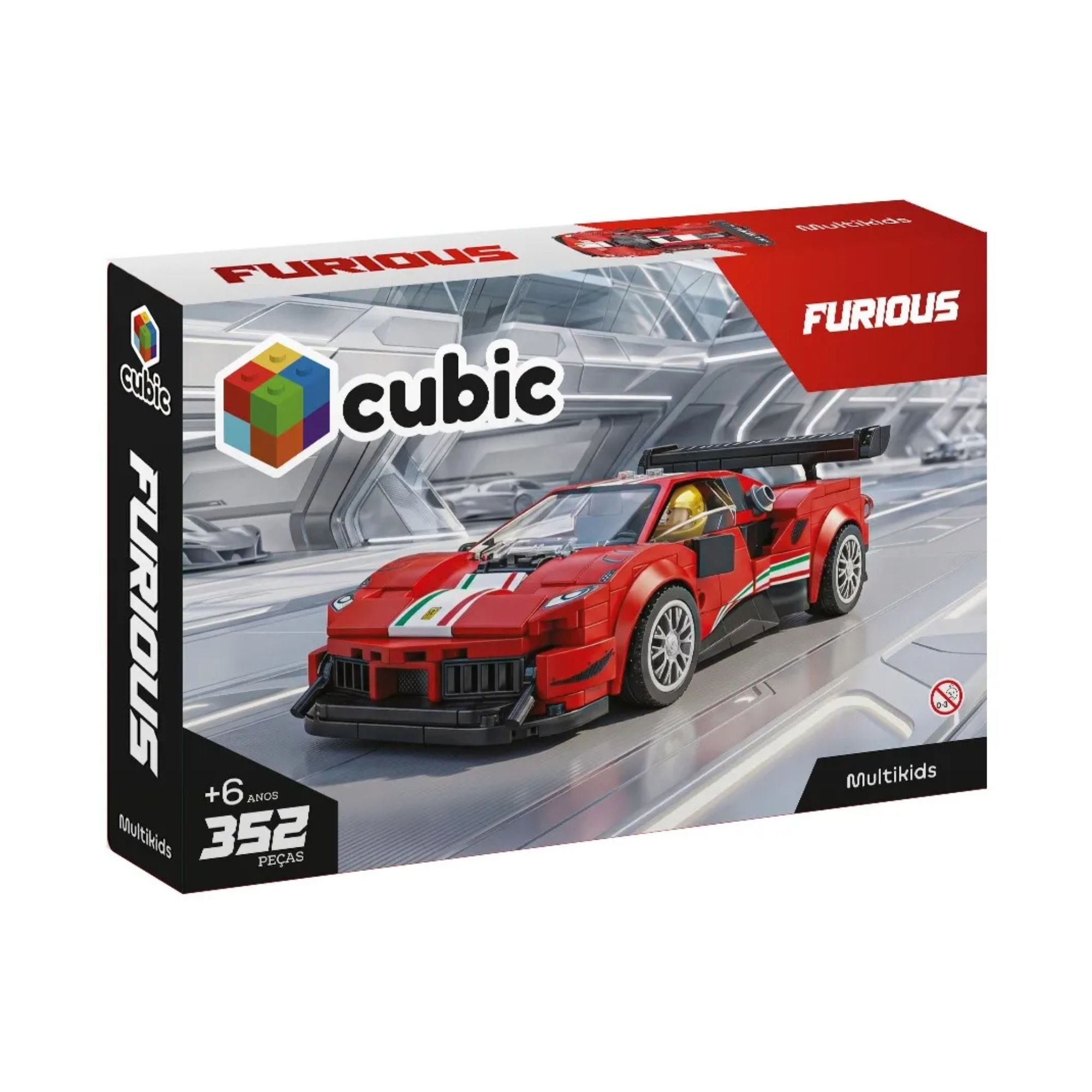 Blocos de Montar Cubic Carro Furious 352 Peças Multikids - BR2623