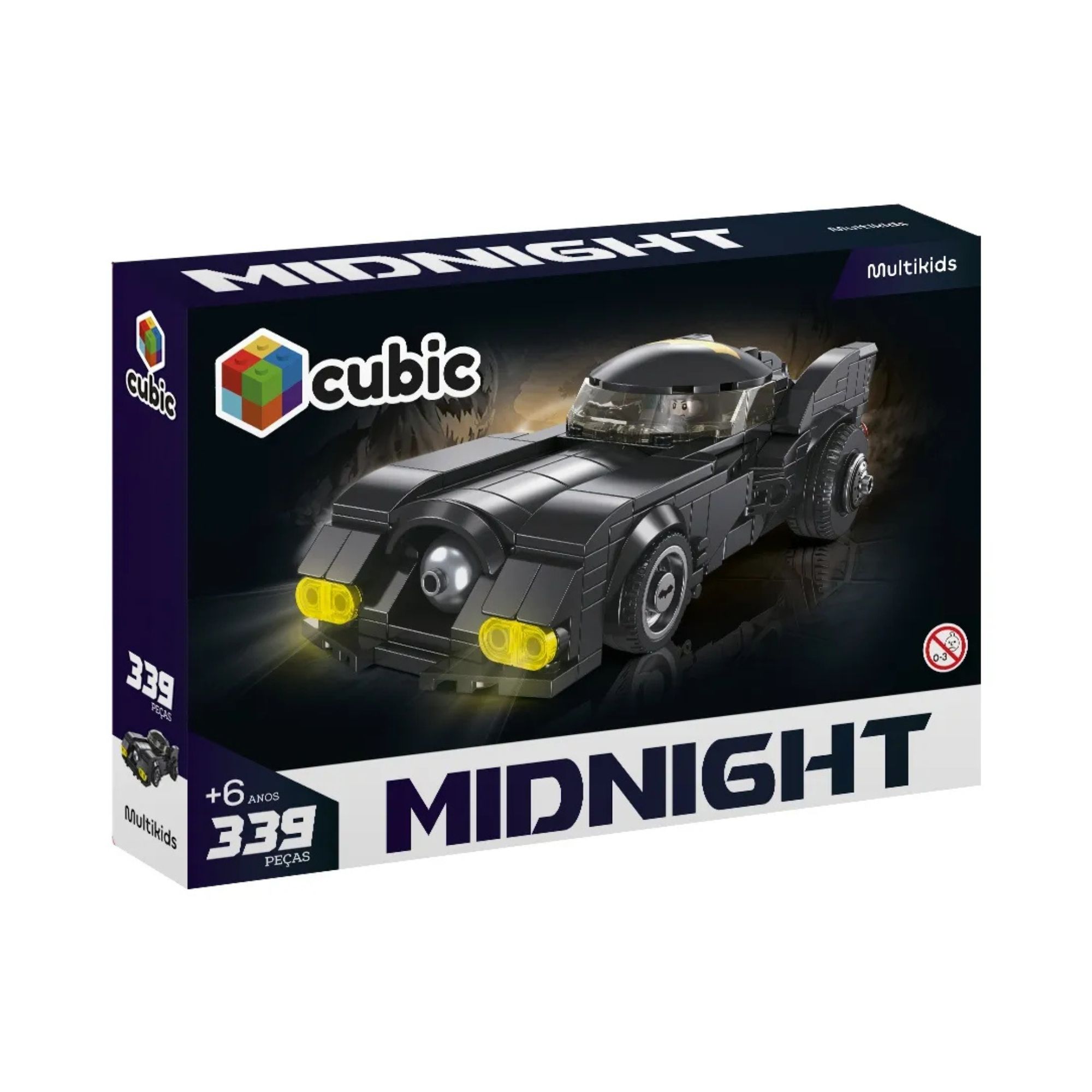 Blocos de Montar Cubic Carro Midnight 339 Peças Multikids - BR2626