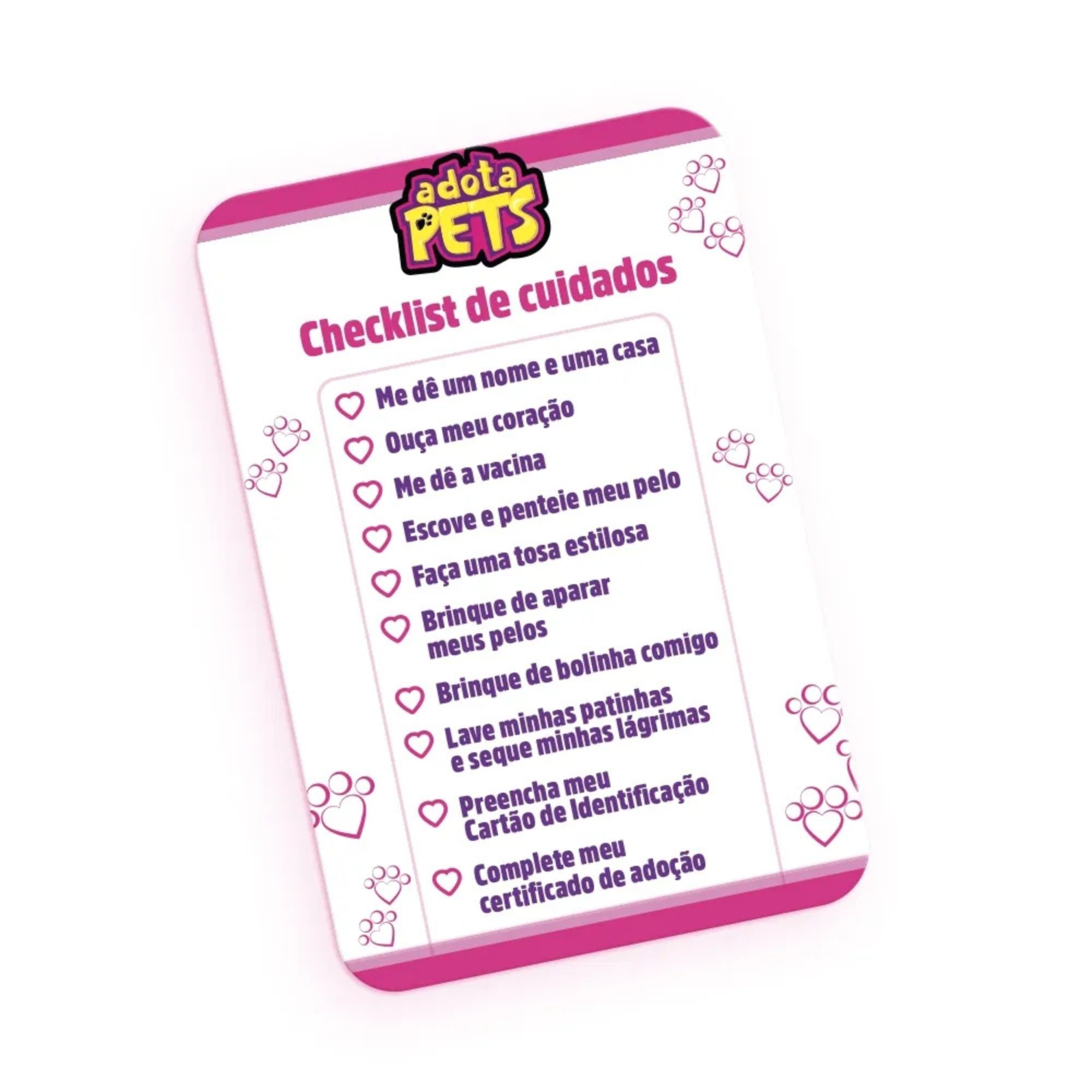 Pelúcia Adota Pets Caramelo com Acessórios e Certificado de Adoção Multikids - BR2602