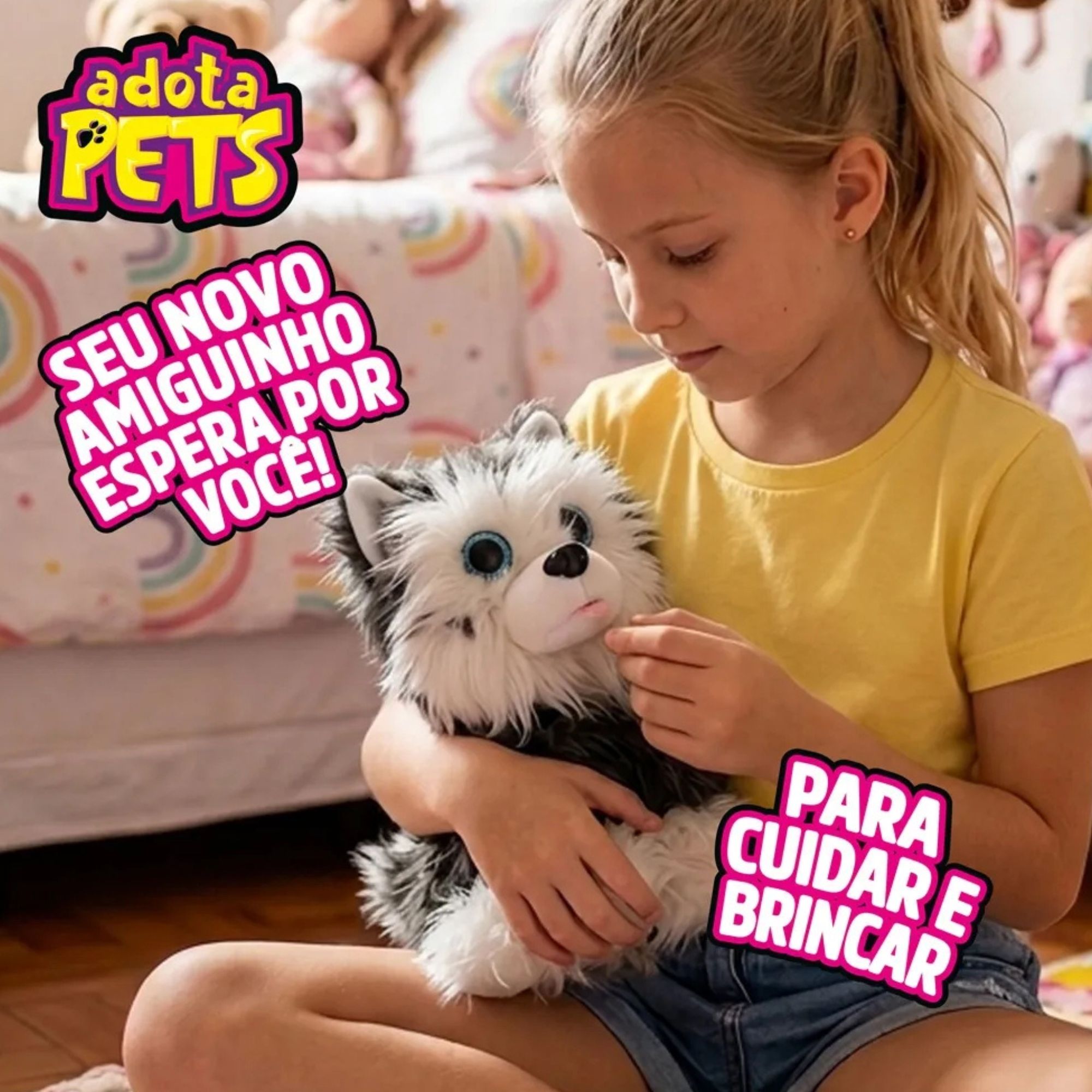 Pelúcia Adota Pets Cachorrinho Max com Acessórios e Certificado de Adoção Multikids - BR2605