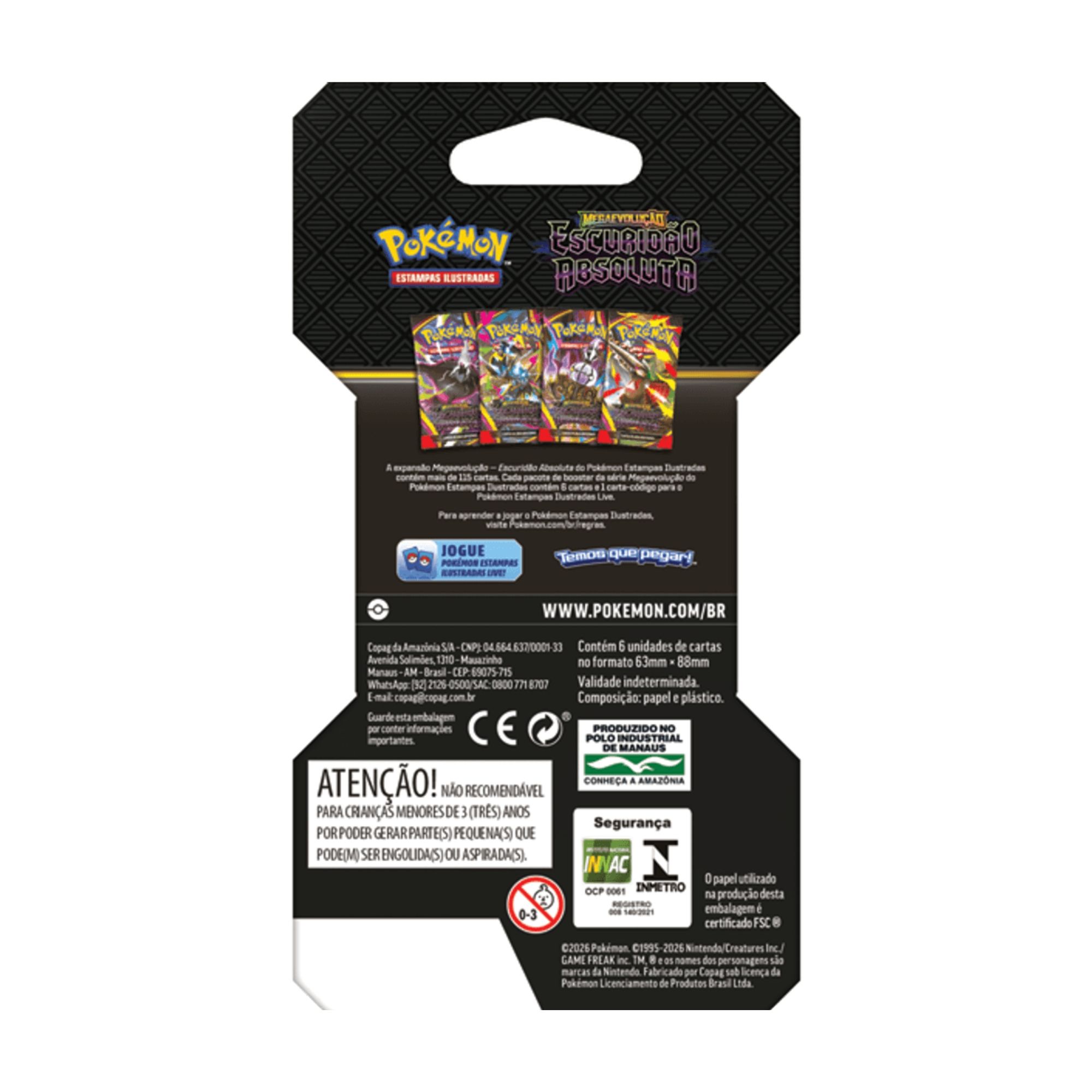 Pokemon Blister Unitário ME05 Escuridão Absoluta (Caixa com 24 unidades) Copag - 36889