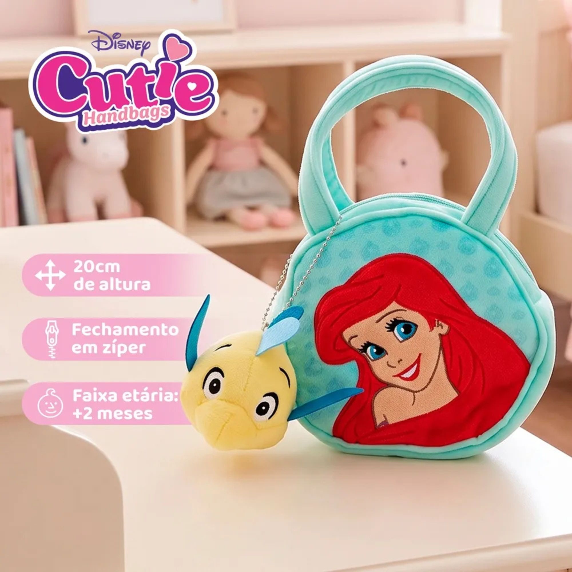 Bolsa Infantil Disney Princesa Ariel Cutie Handbags Multikids - BR2586