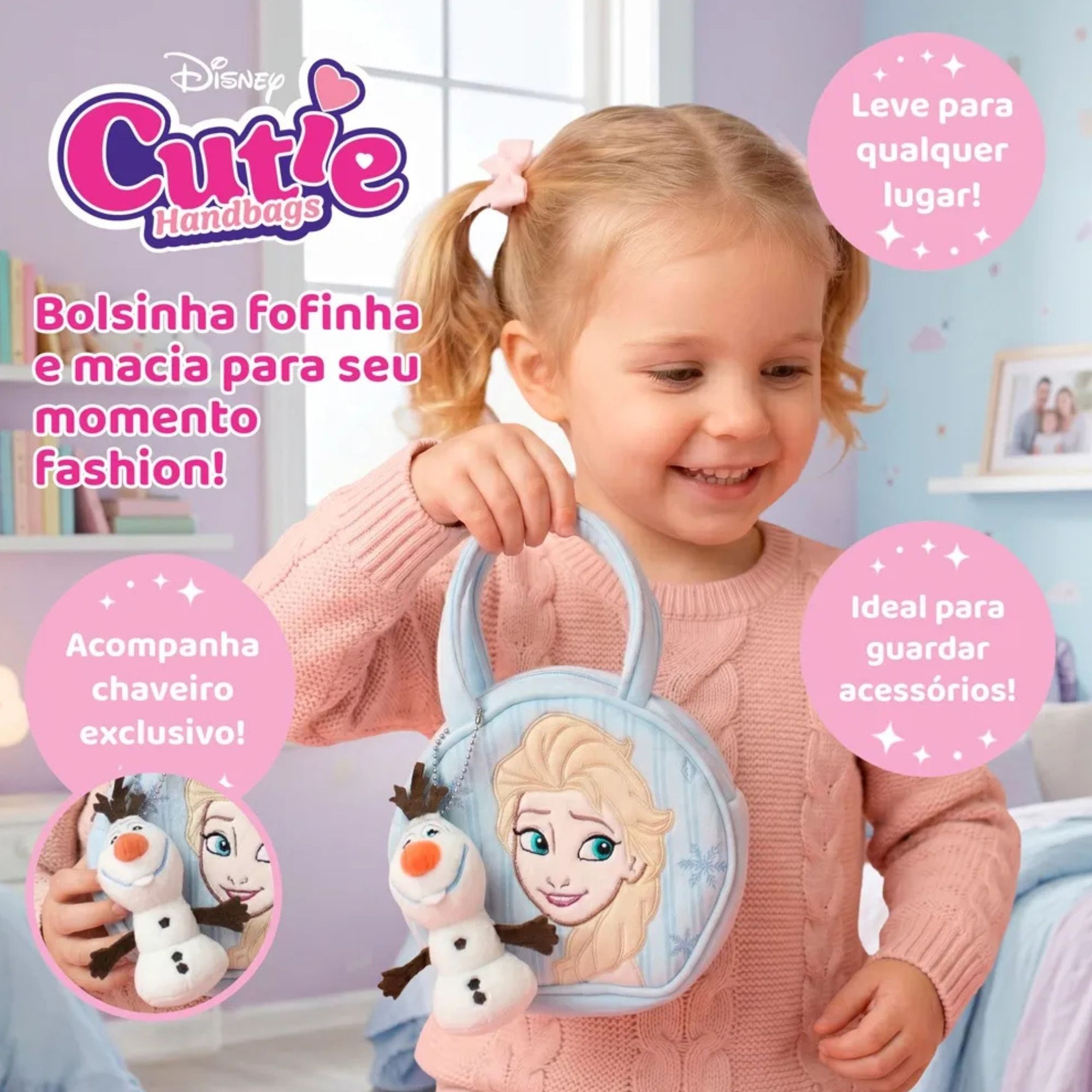 Bolsa Infantil Disney Frozen Elsa Cutie Handbags Multikids - BR2587