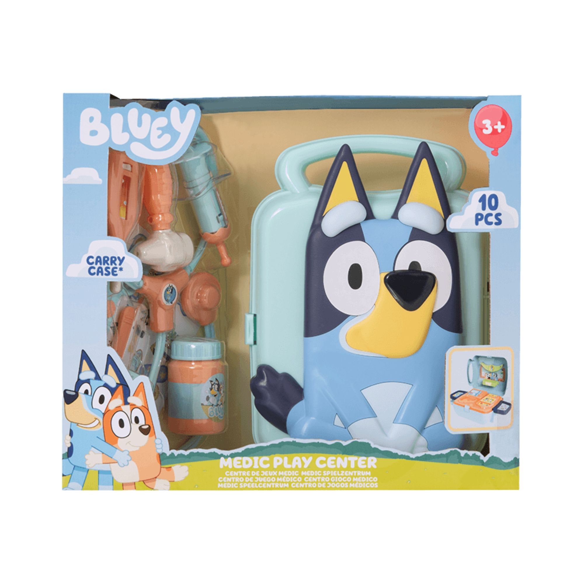 Kit Médico Maleta com Acessórios de Exame e Primeiros Socorros Dr. Bluey Multikids - BR2731