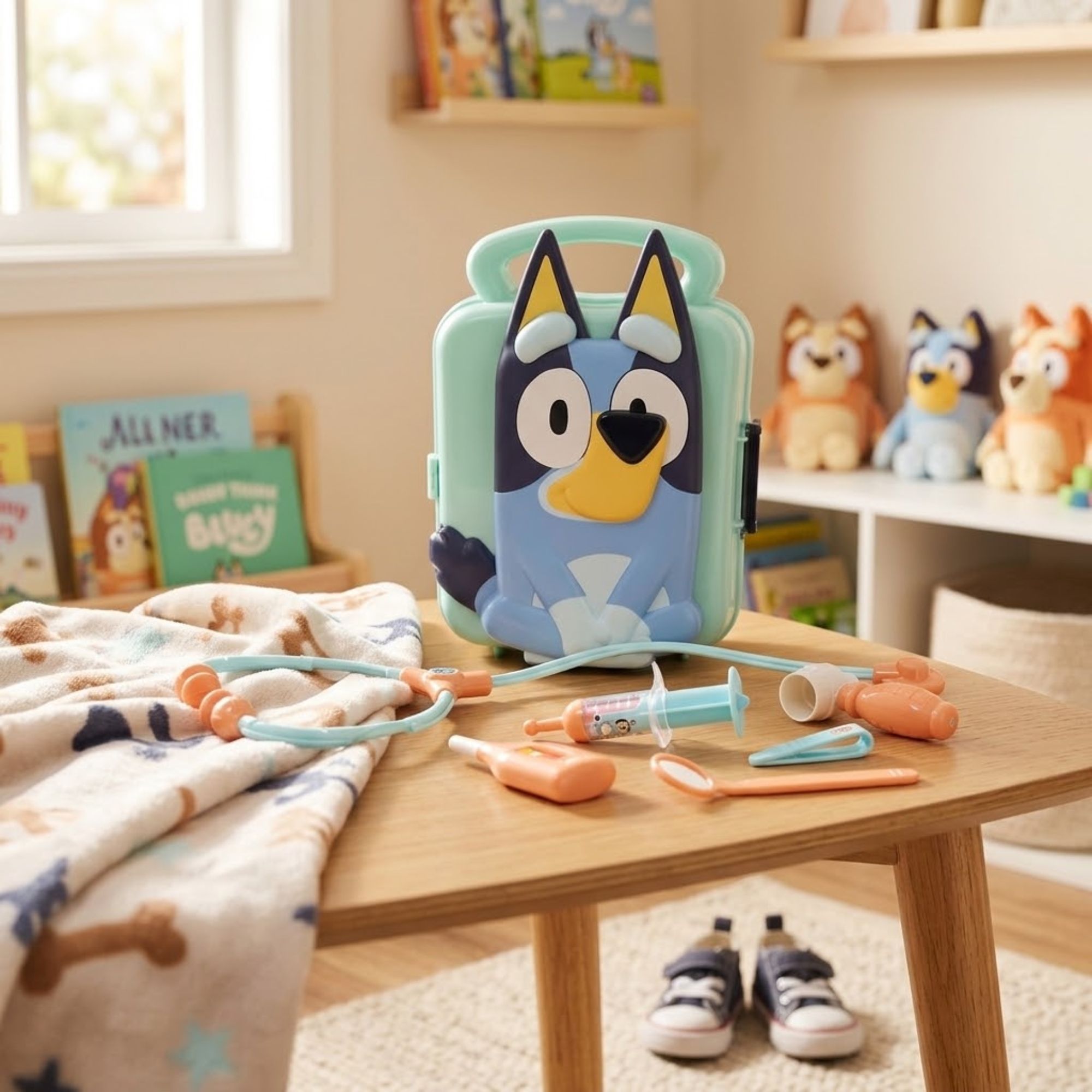 Kit Médico Maleta com Acessórios de Exame e Primeiros Socorros Dr. Bluey Multikids - BR2731