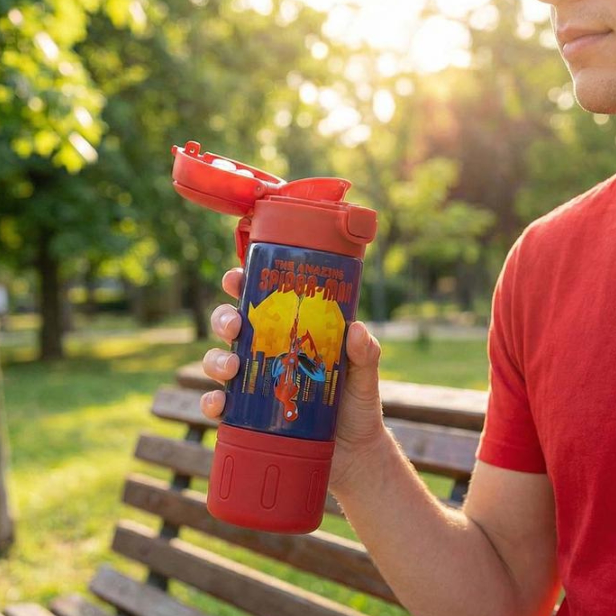 Garrafa Capsule 450ml Spider Man Homem Aranha Zona Criativa - 10073590