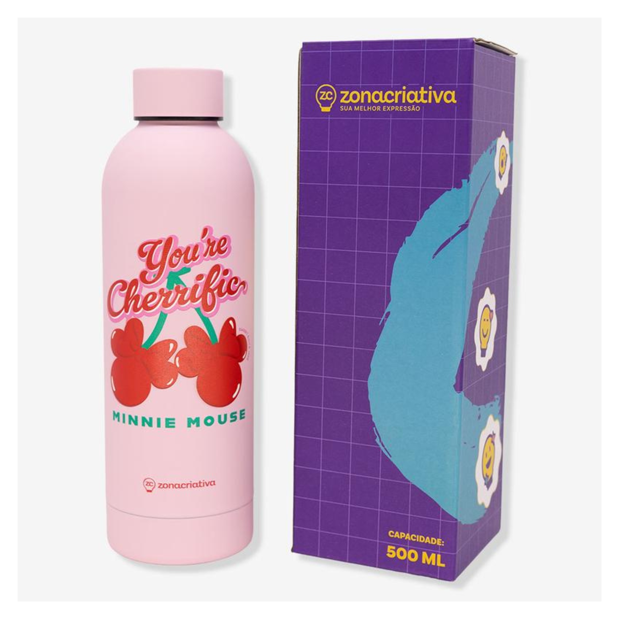 Garrafa Max 500ml Minnie Baby Fruit Zona Criativa - 10073813